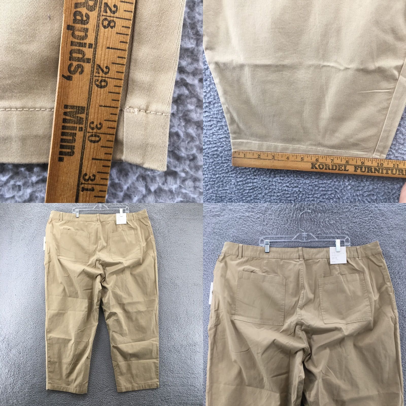 Vintage A New Day High Rise Slim Pants Womens 26 Regular Almond Tan Cotton Blend NEW` Size 34" / US 12 / IT 48 - 8 Thumbnail