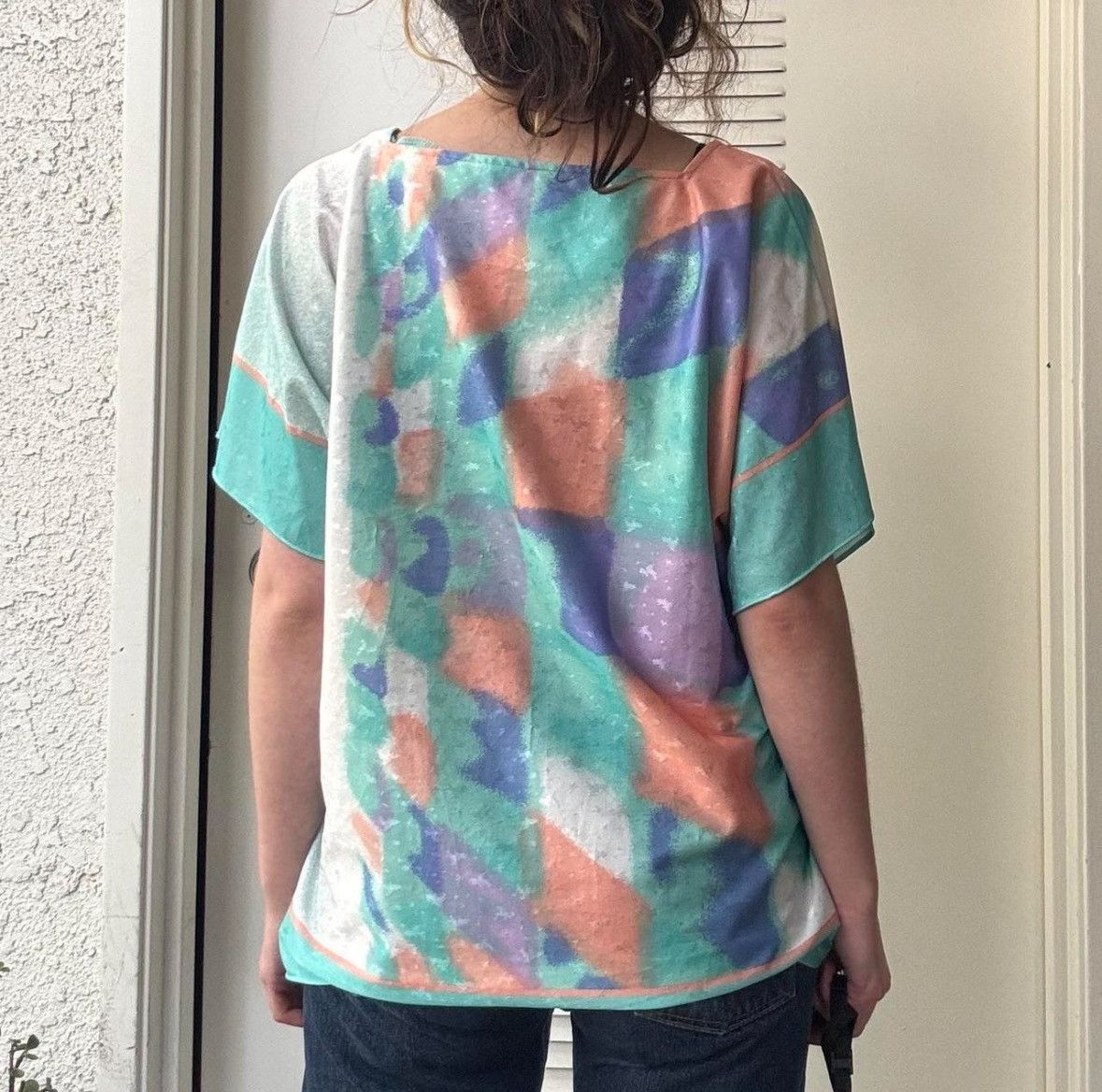 Other TRUE VINTAGE 80s AVANT GARDE PULLOVER TOP Size M / US 6-8 / IT 42-44 - 2 Thumbnail