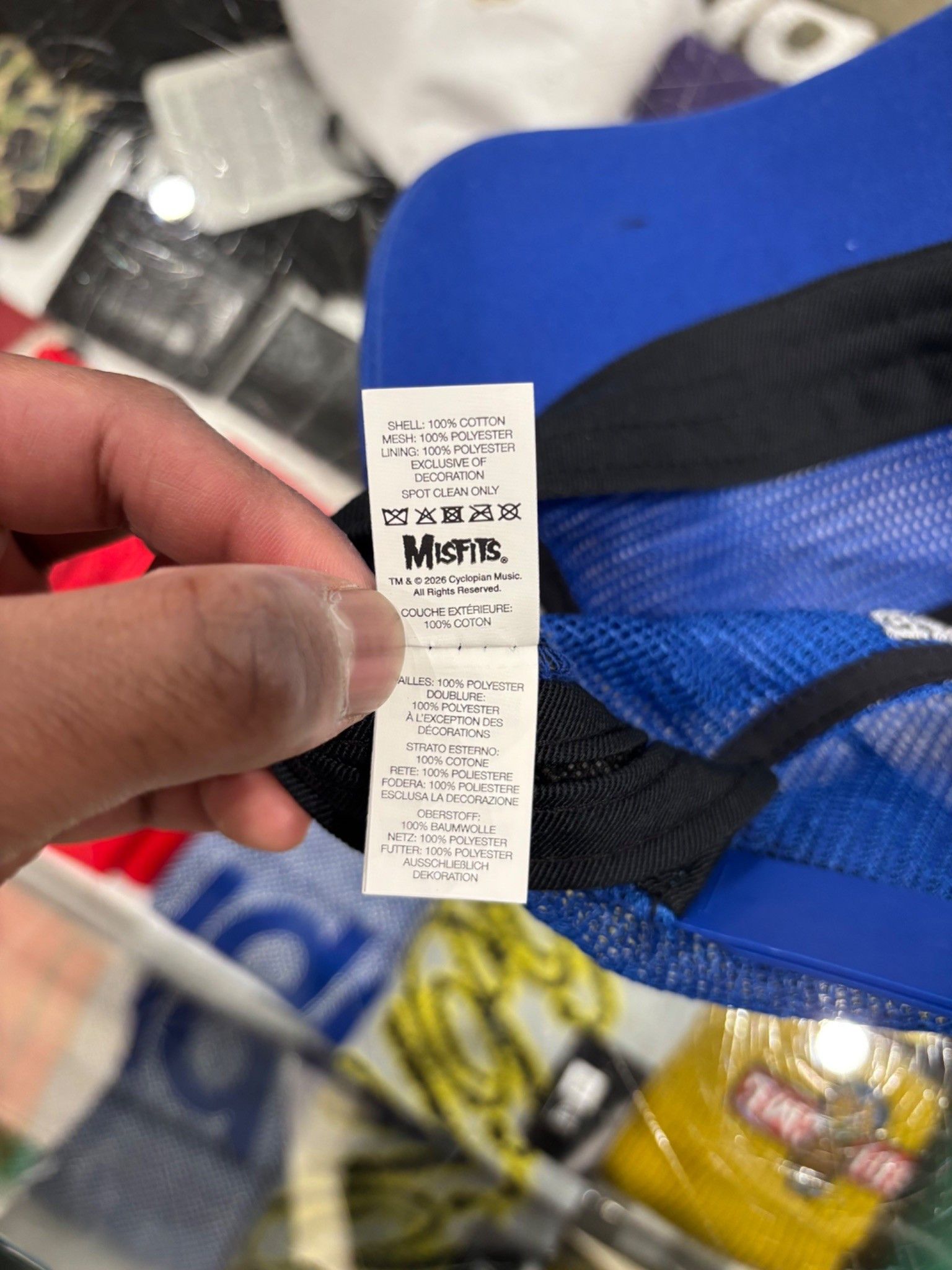 Supreme Supreme The Misfits Mesh Back 6-Panel Royal Size ONE SIZE - 5 Thumbnail
