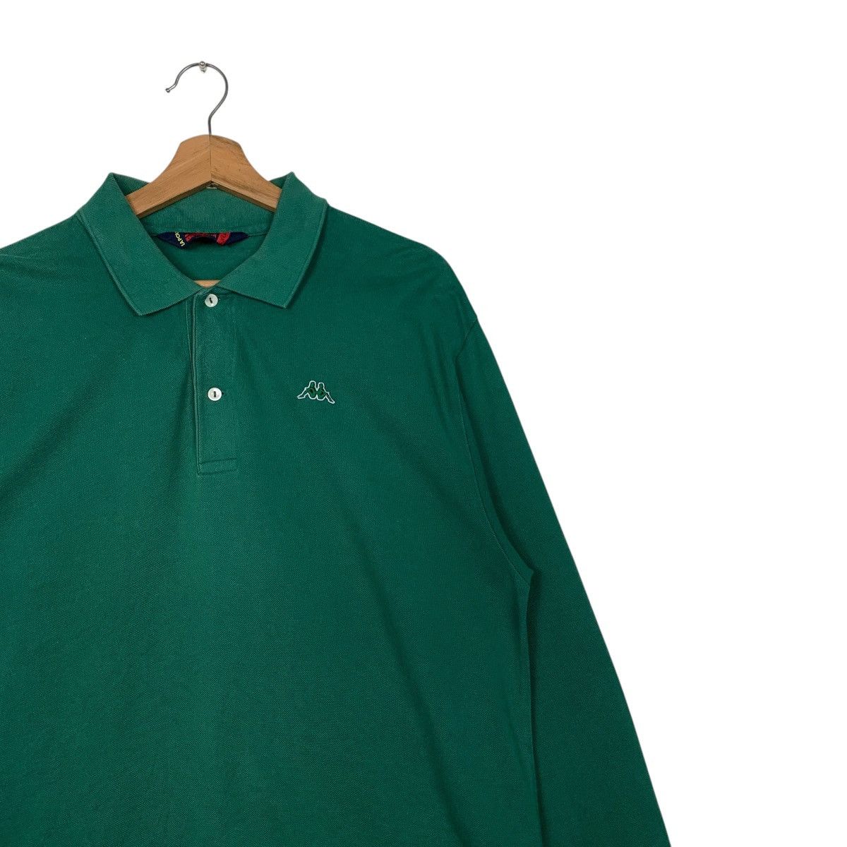Kappa Vintage KAPPA Green Long Sleeve Polo Shirt #2609-C117 Size US XL / EU 56 / 4 - 5 Thumbnail
