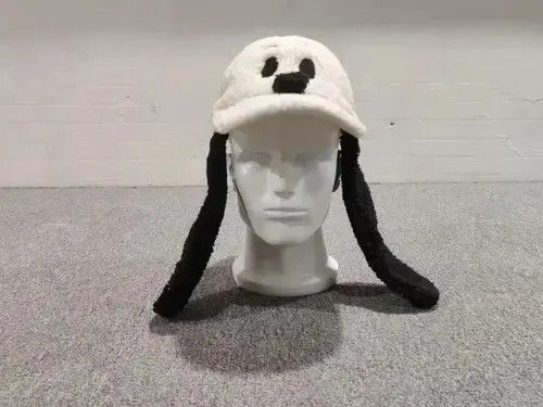 Other Floppy Ears Dog White Color Fleece Hat Size ONE SIZE - 2 Thumbnail