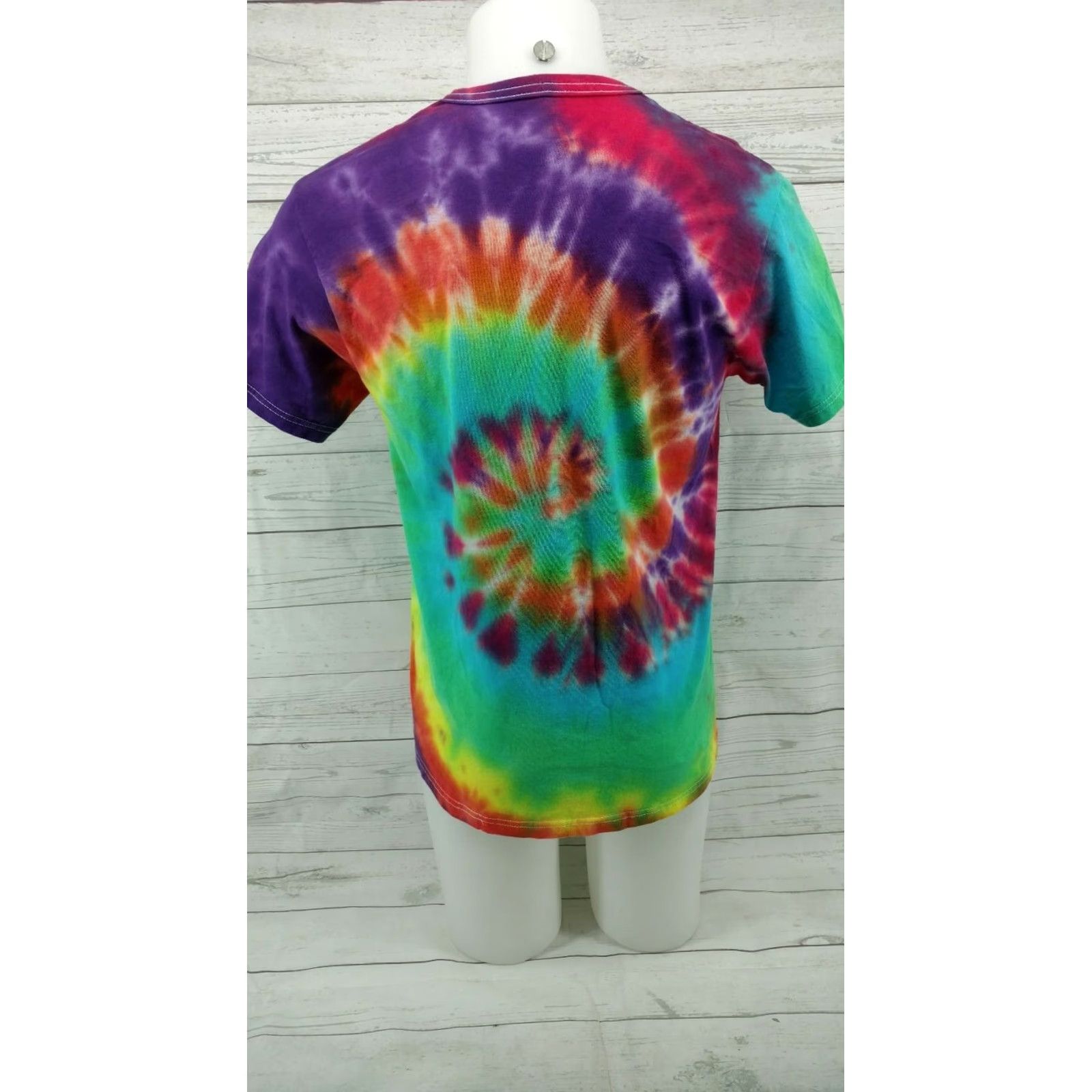 Fruit Of The Loom Fruit Of The Loom Colorful Tie Die T Shirt Hippie Cotton Unisex Sz Medium M Multicolor Tie Dye Casual Shirts Womens/Mens Size M / US 6-8 / IT 42-44 - 5 Thumbnail