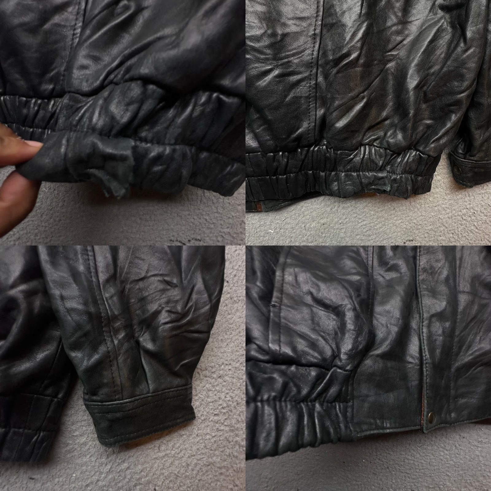 Vera Pelle VINTAGE Vera Pelle Leather Bomber Jacket Mens XL Black Full Zip Button Italy Bomber Jacket Mens XL Black Leather Vera Pelle BW-21 Size US XL / EU 56 / 4 - 8 Thumbnail