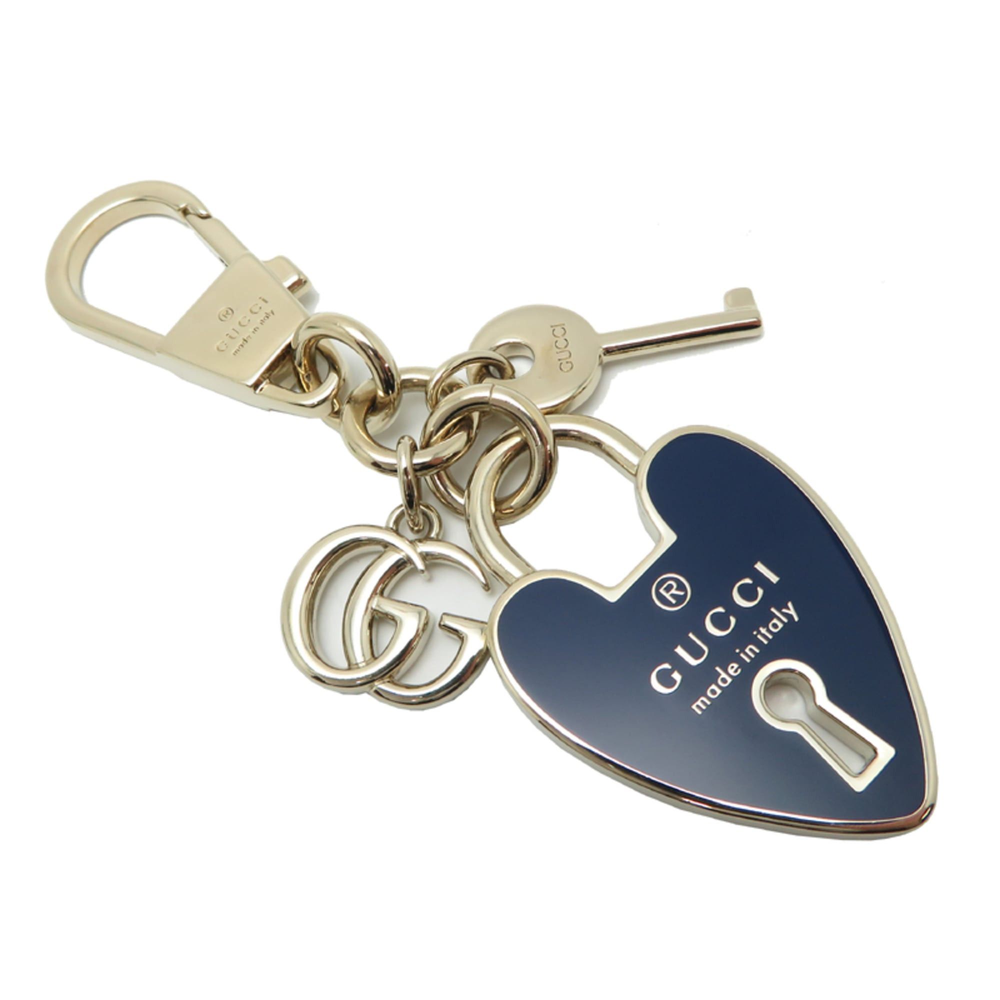 Gucci Gucci GG Marmont Heart Key Women's/Men's Keychain 837334 Metal Gold Size ONE SIZE - 1 Thumbnail