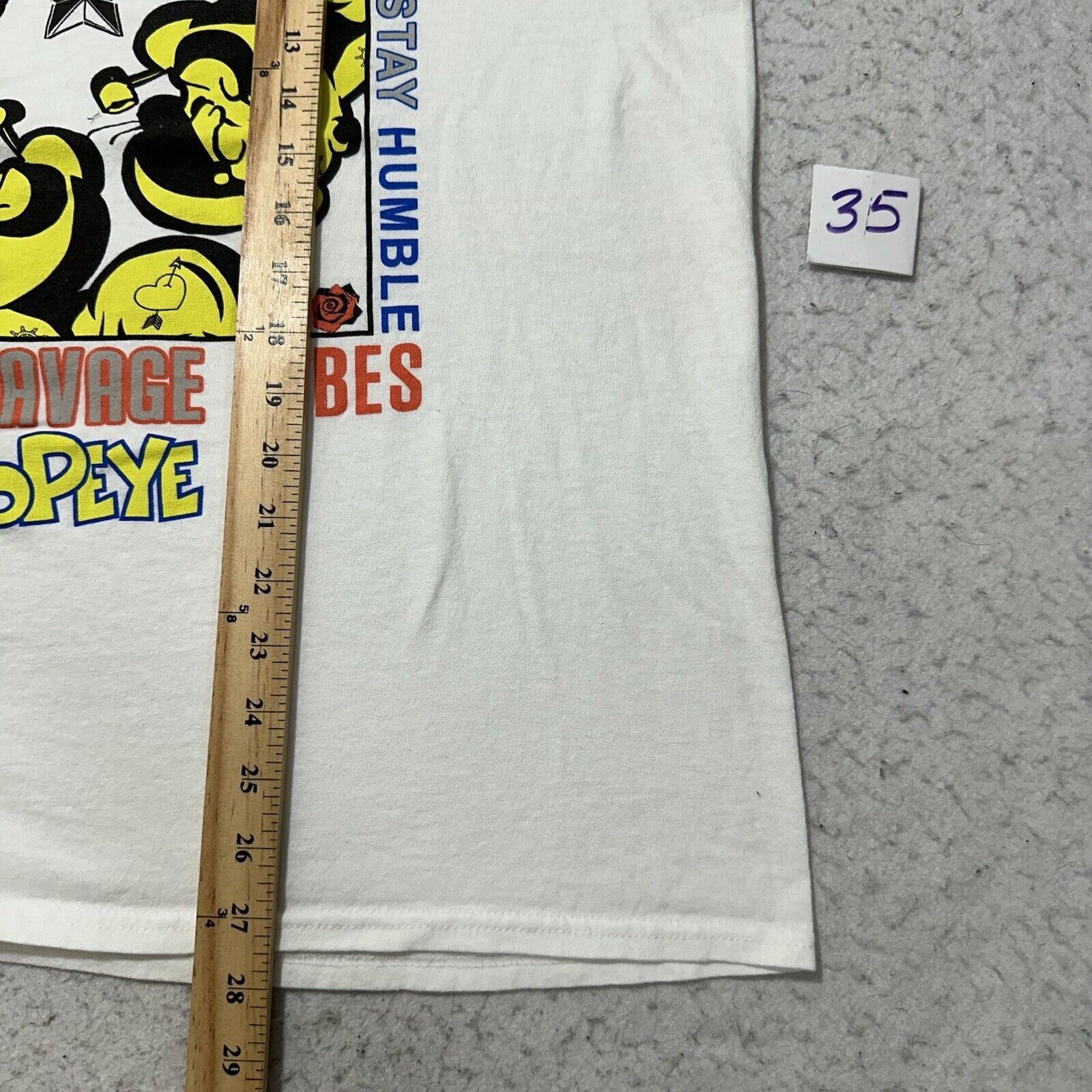Other Popeye XL White Crewneck Graphic T Shirt Savage Vibes Size US XL / EU 56 / 4 - 10 Thumbnail
