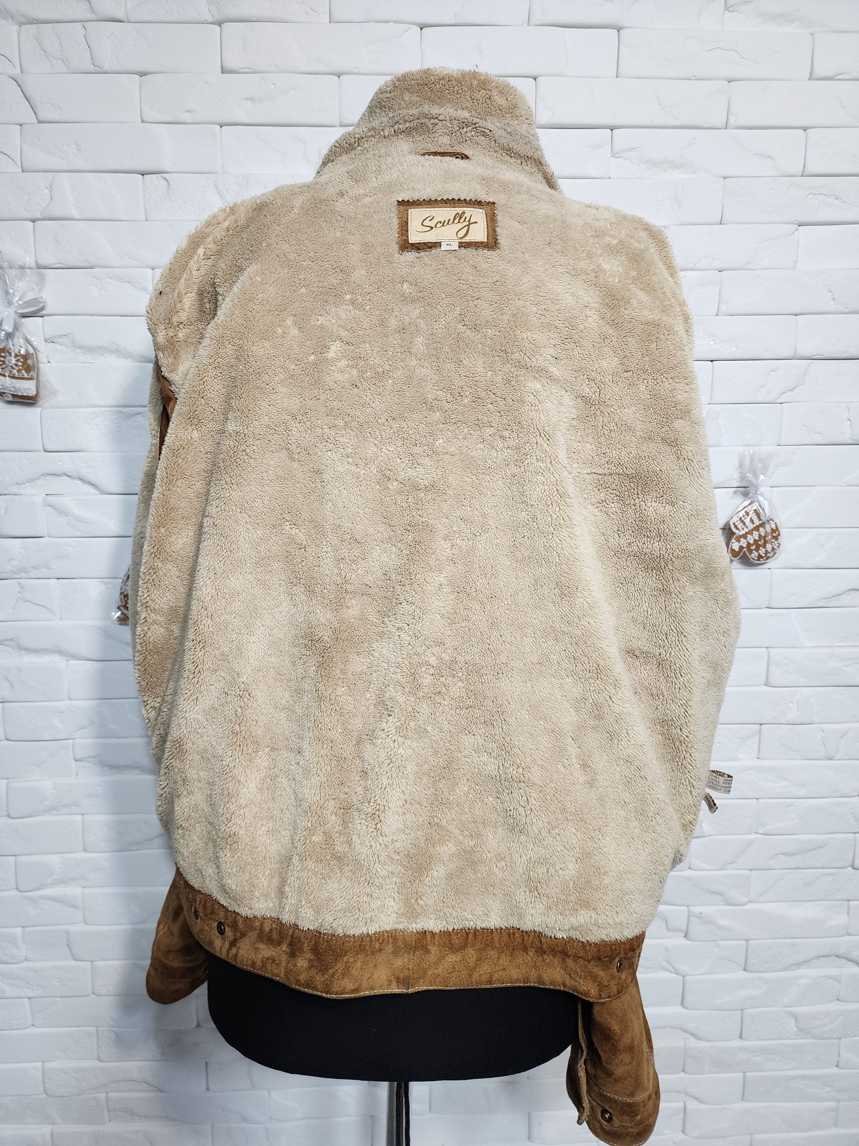 Other Men's Suede Denim Style Jacket: Faux Fur Insulation, Size US L / EU 52-54 / 3 - 10 Thumbnail