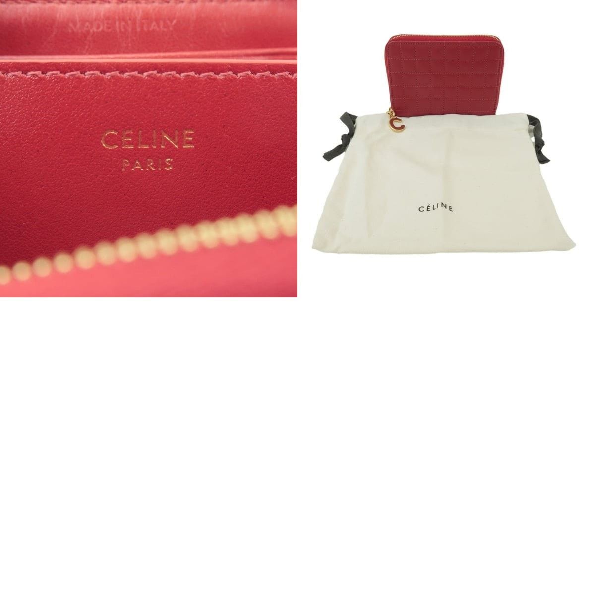 Celine Celine Quilted Lambskin Zippy Wallet Red Size ONE SIZE - 5 Thumbnail