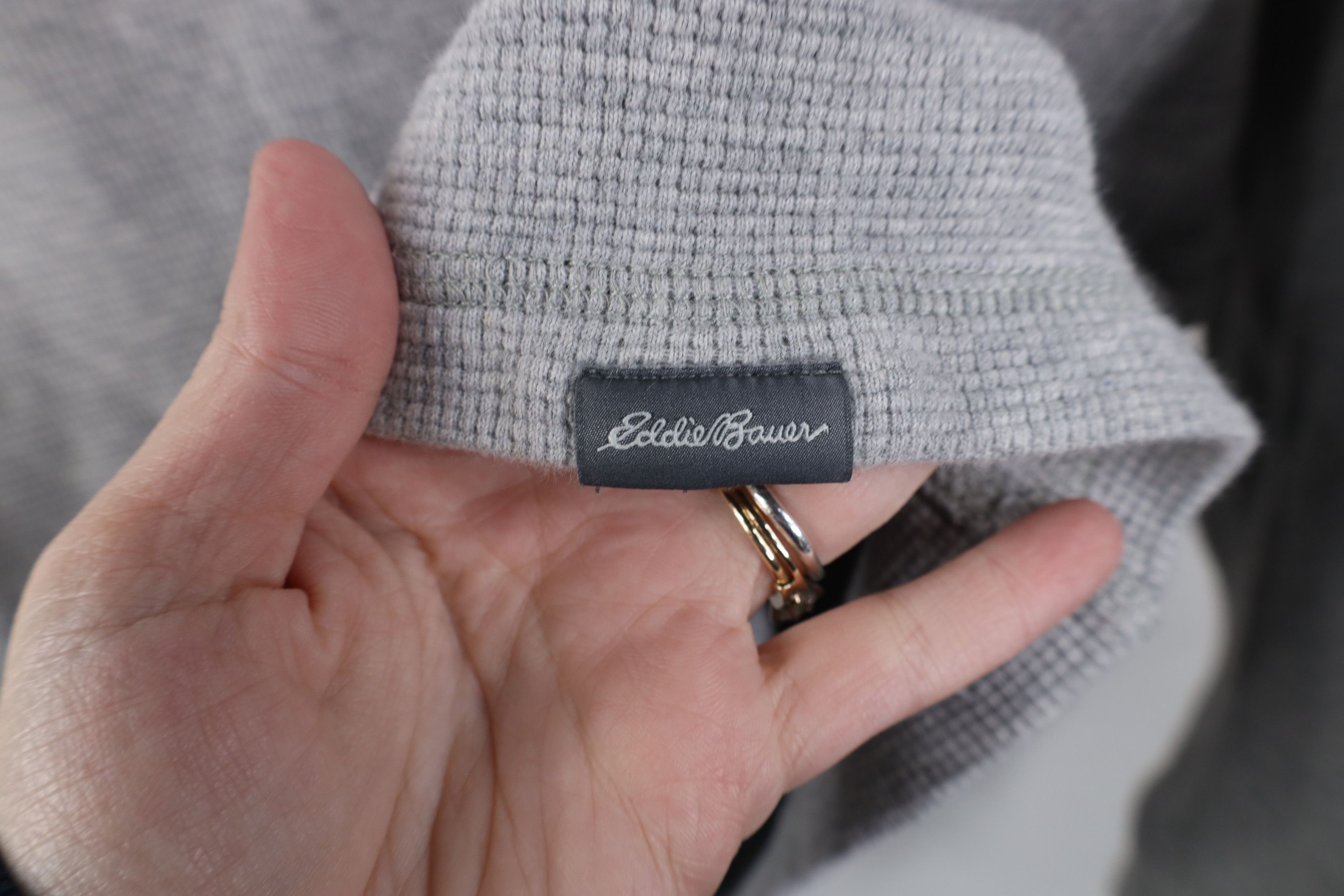 Eddie Bauer Vintage Eddie Bauer Waffle Knit Long Sleeve T-Shirt Gray Size US L / EU 52-54 / 3 - 7 Thumbnail