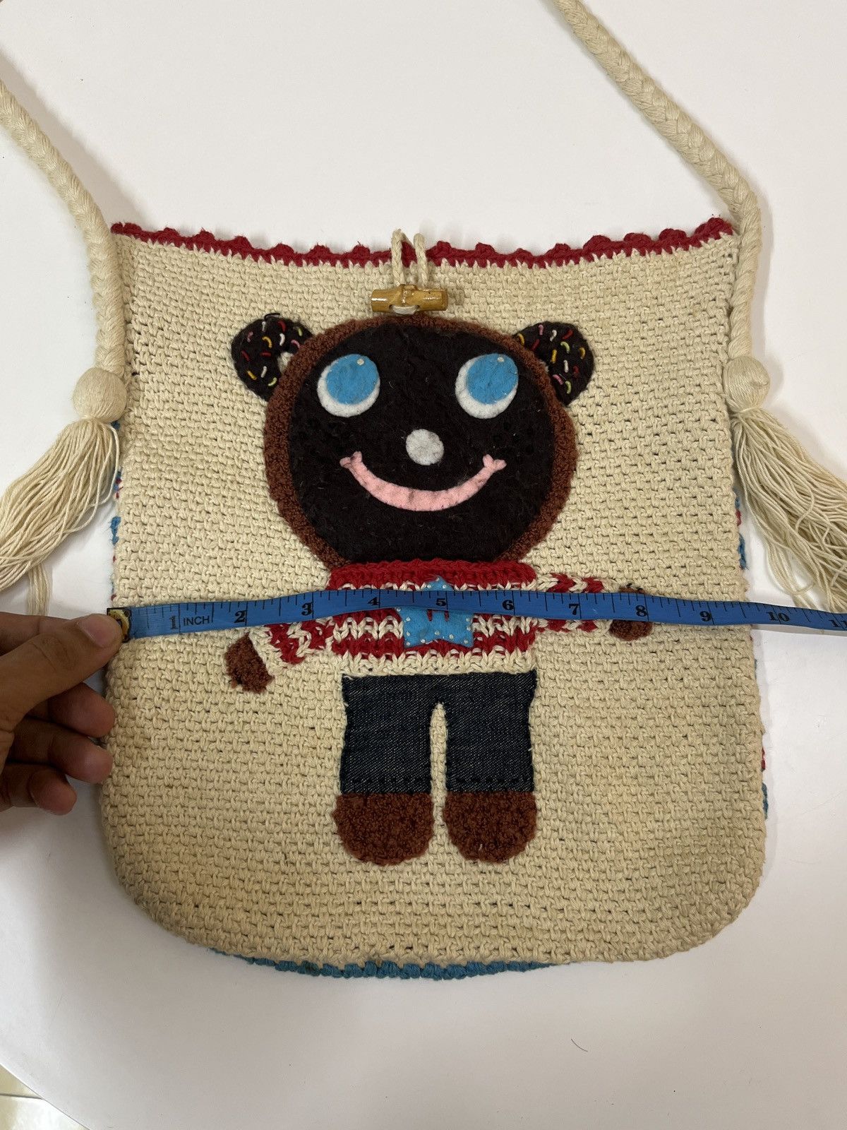 Hysteric Glamour × Japanese Brand × Vintage Vintage Hysteric Glamour Crochet Knit Sling Bag Size ONE SIZE - 7 Thumbnail