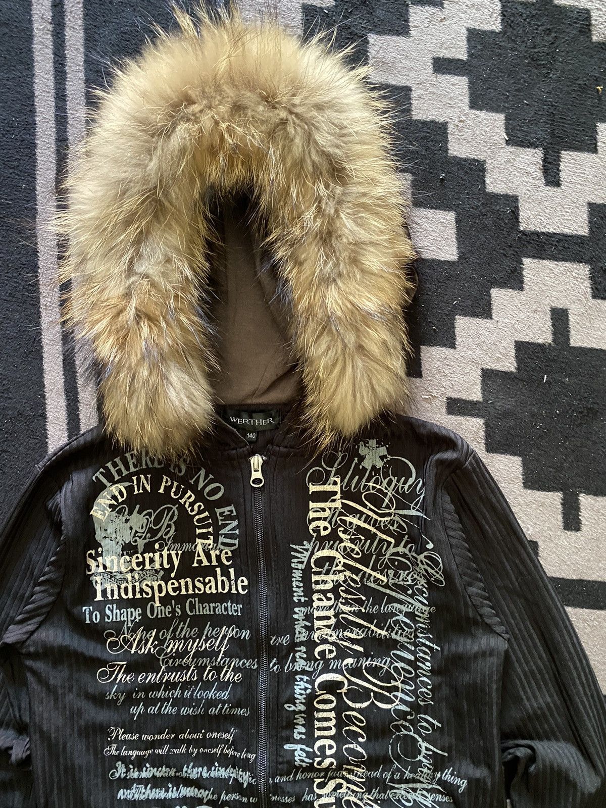 Hysteric Glamour × If Six Was Nine × Japanese Brand Vintage werther poem style fur zip hoodie Size US M / EU 48-50 / 2 - 3 Thumbnail