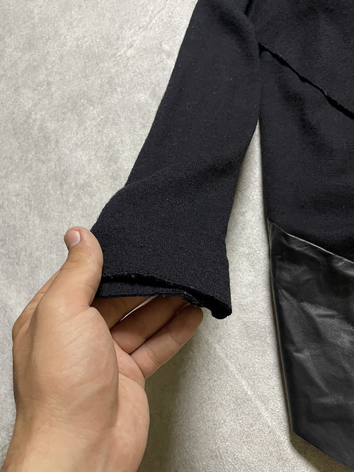 If Six Was Nine Skull (ANTEPRIMA) Rick Owens Black Linen Blazer Raw Edge Cut Size US M / EU 48-50 / 2 - 6 Thumbnail