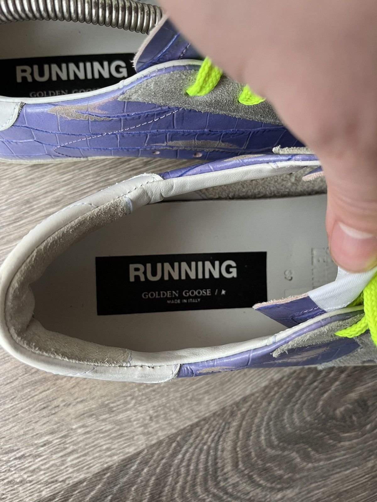 Golden Goose Golden Goose Super-Star Purple Croc Effect Sneakers Neon 39 Size US 9 / IT 39 - 8 Thumbnail