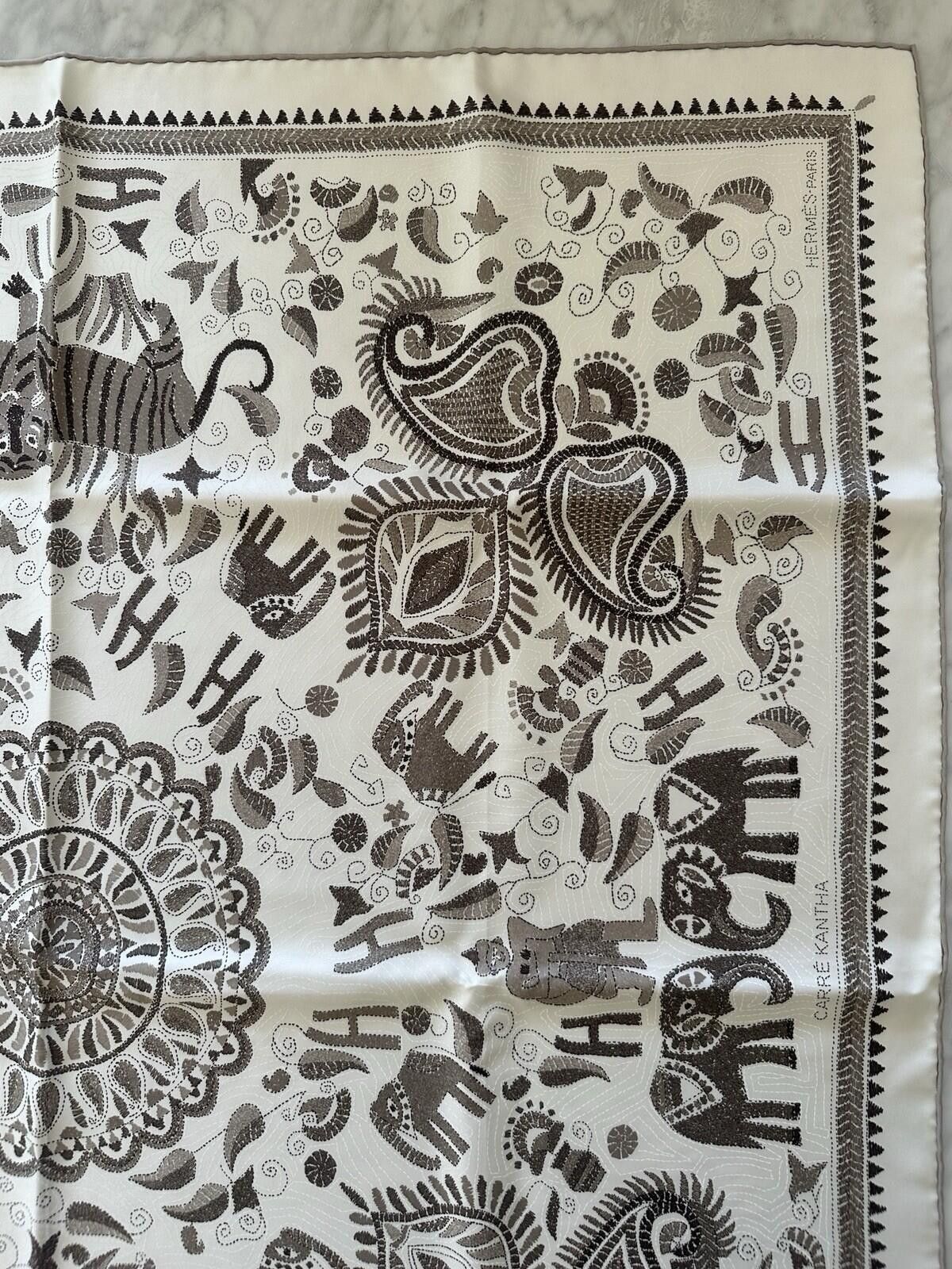Hermes Hermes Kantha 90cm Silk Scarf Size ONE SIZE - 4 Thumbnail