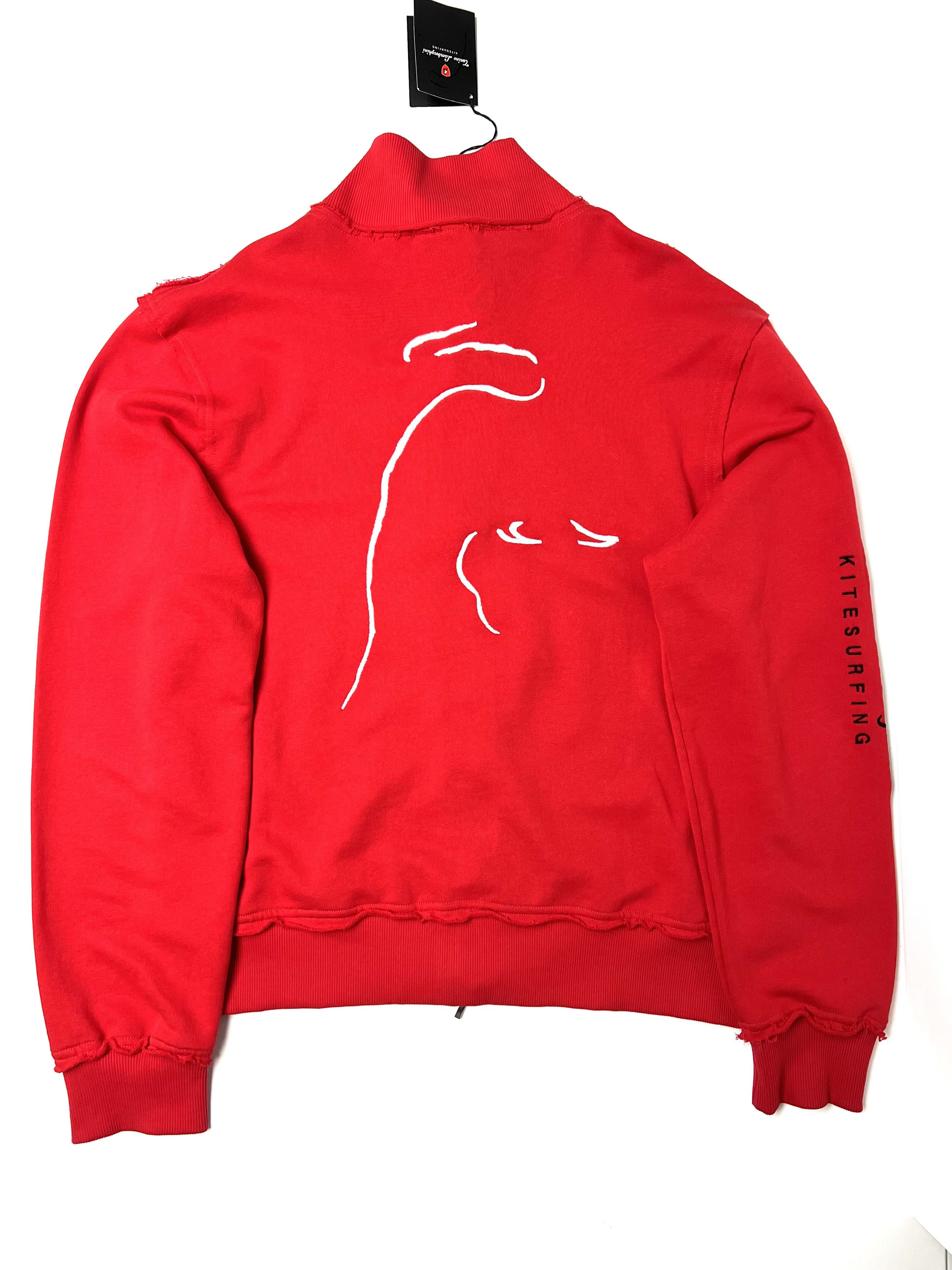 Lamborghini CORINO LAMBORGHINI / KITESURFING, RED SWEATSHIRT W / ZIPPER Size US XL / EU 56 / 4 - 2 Thumbnail