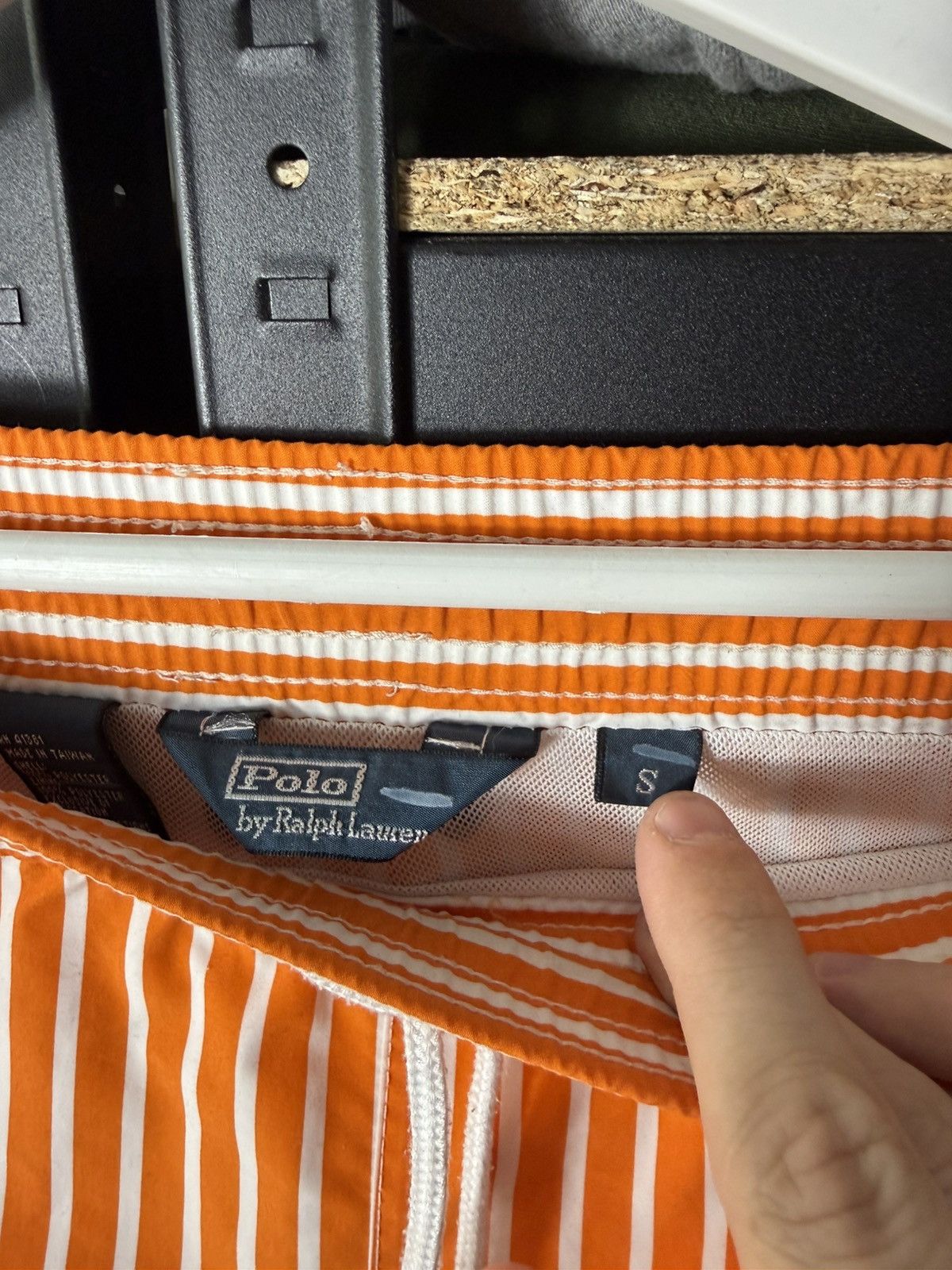 Polo Ralph Lauren Vintage Polo Ralph Lauren Swim Shorts Orange Striped Swim Size US 30 / EU 46 - 8 Thumbnail