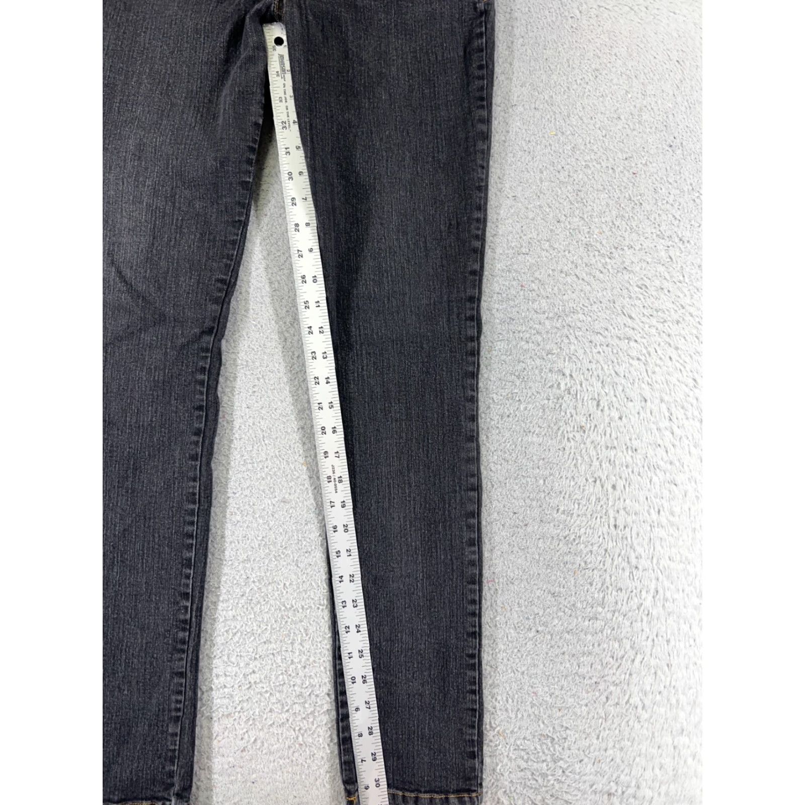 Denime Vintage Jalate Womens Jeans Skinny Black Denim Low Rise 32x31 Cotton City Style Size 34" / US 12 / IT 48 - 6 Thumbnail