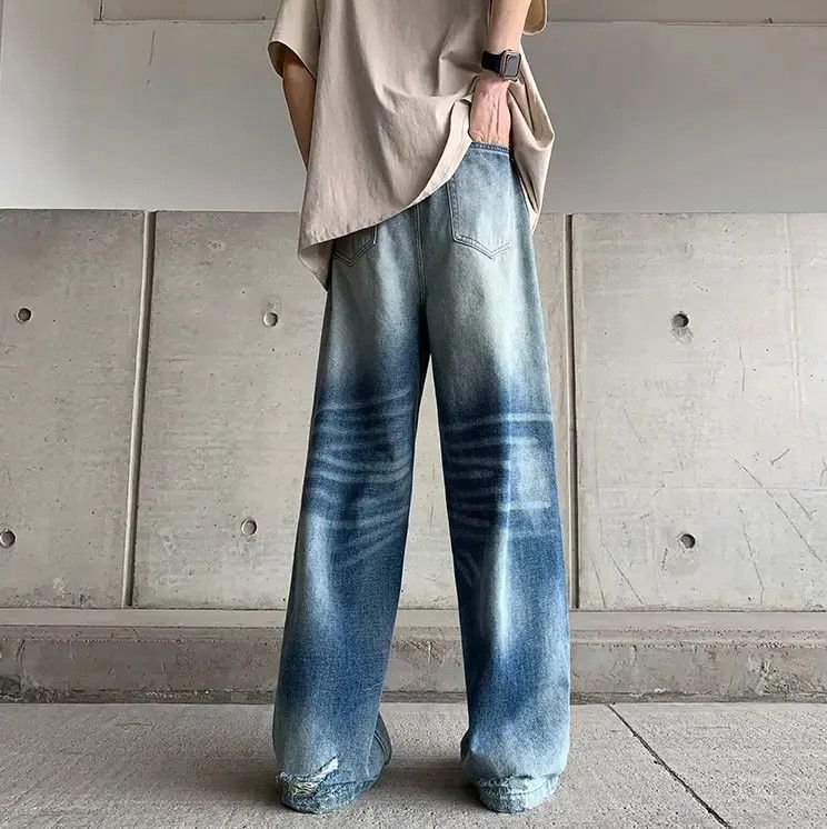 Japanese Brand Retro High Street Loose Gradient Jeans Size US 32 / EU 48 - 5 Thumbnail