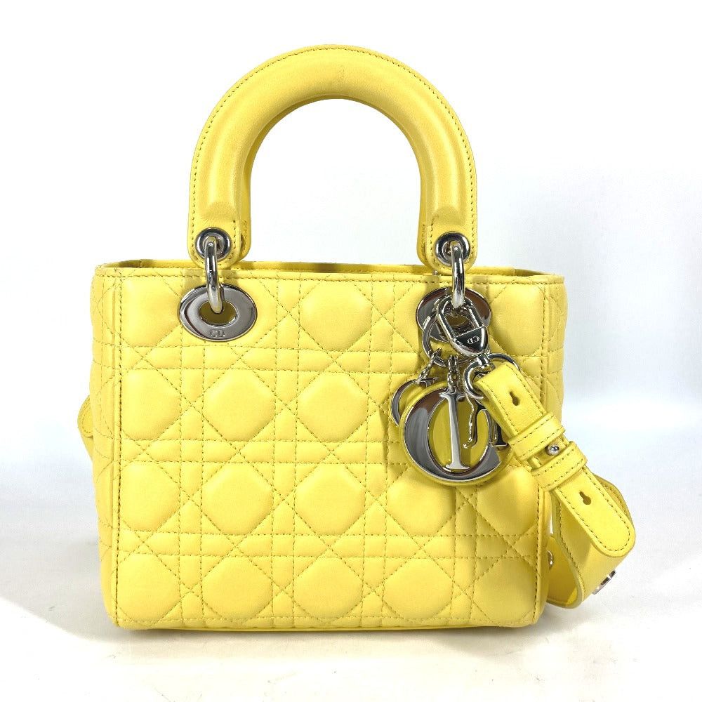 Dior Dior M0532Pcal Lady Ladydior My Abcdior Double Handbag Star Shoulder Bag Lambskin Women Yellow Size ONE SIZE - 1 Thumbnail