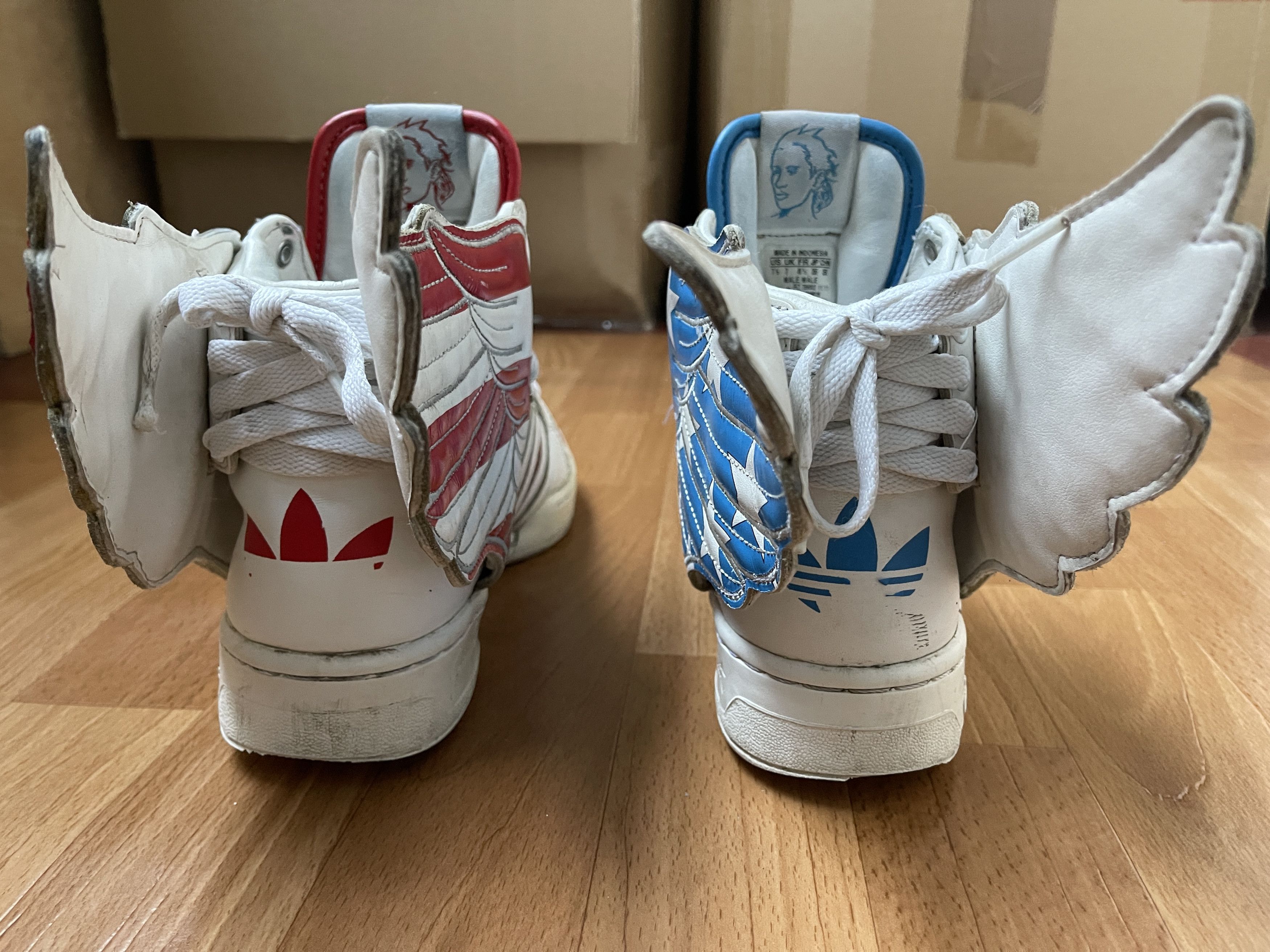 Adidas × Jeremy Scott Adidas Jeremy Scott Wings 2.0 FLAG Stars and Stripes V24619 Size US 7.5 / EU 40-41 - 10 Thumbnail