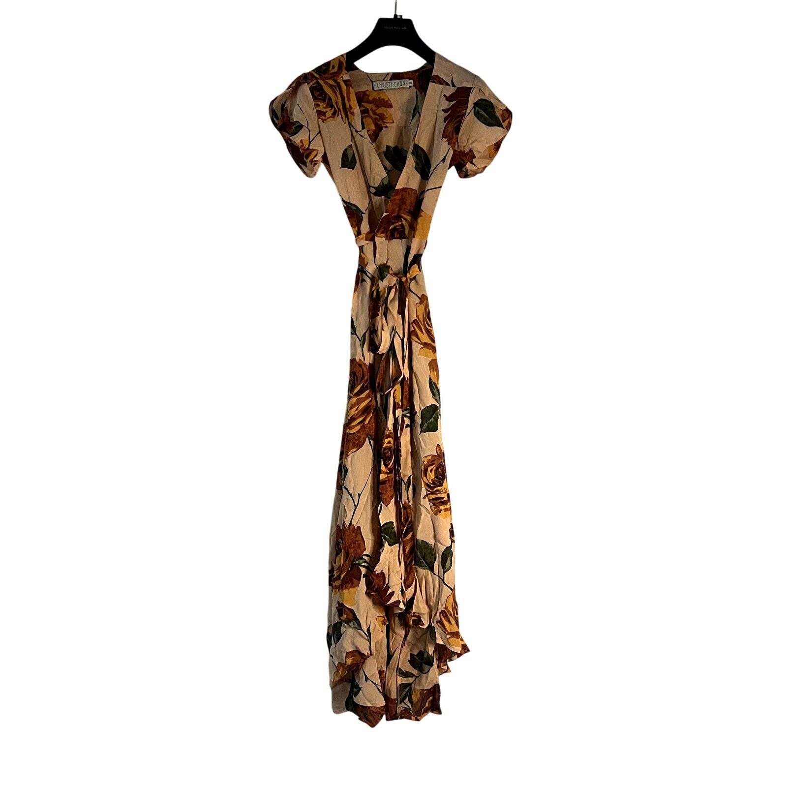 Christy Dawn Christy Dawn the Autumn maxi wrap peach floral dress size XS Size XS / US 0-2 / IT 36-38 - 2 Thumbnail