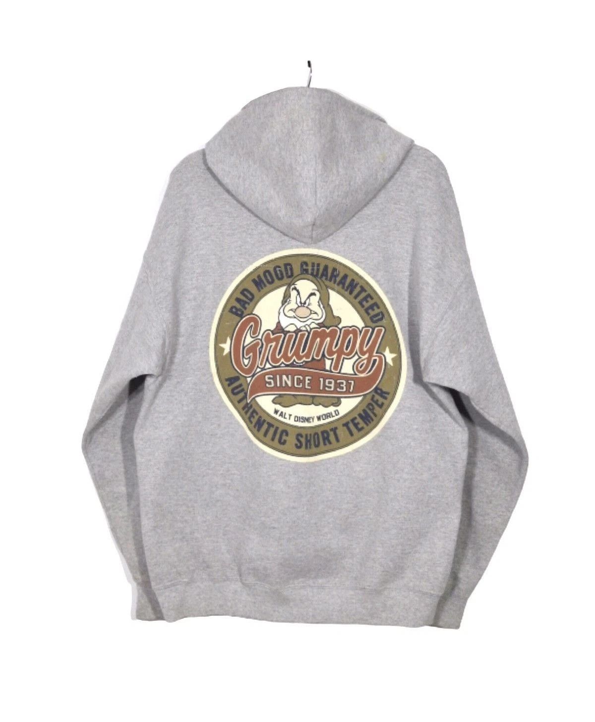 Disney Disney World Vintage Grumpy Zip Hoodie Men's L Gray Size US L / EU 52-54 / 3 - 2 Thumbnail