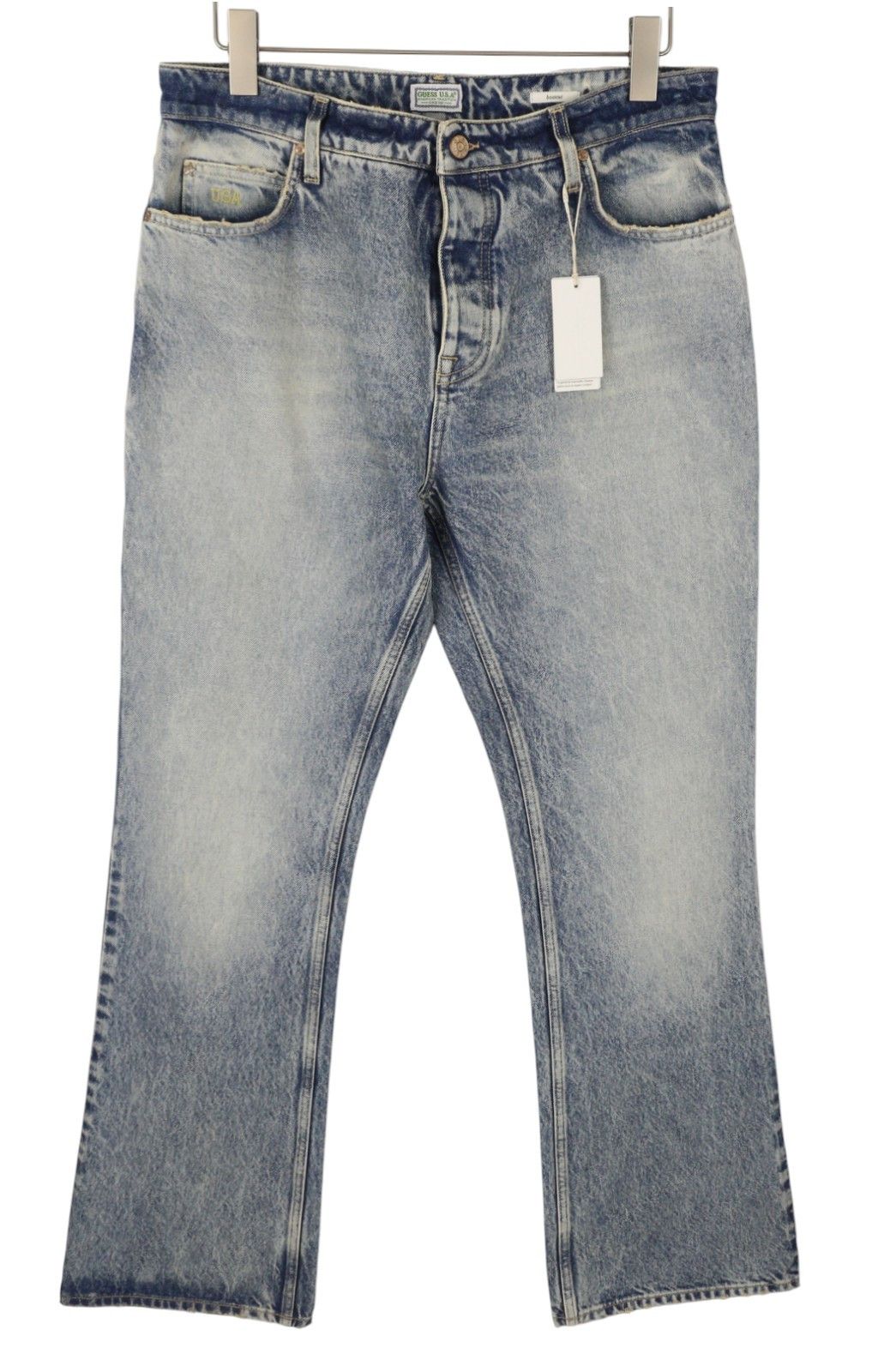Guess GUDL W32/L32 Blue Whiskers Bootcut Button Fly 87828 Size US 32 / EU 48 - 2 Thumbnail