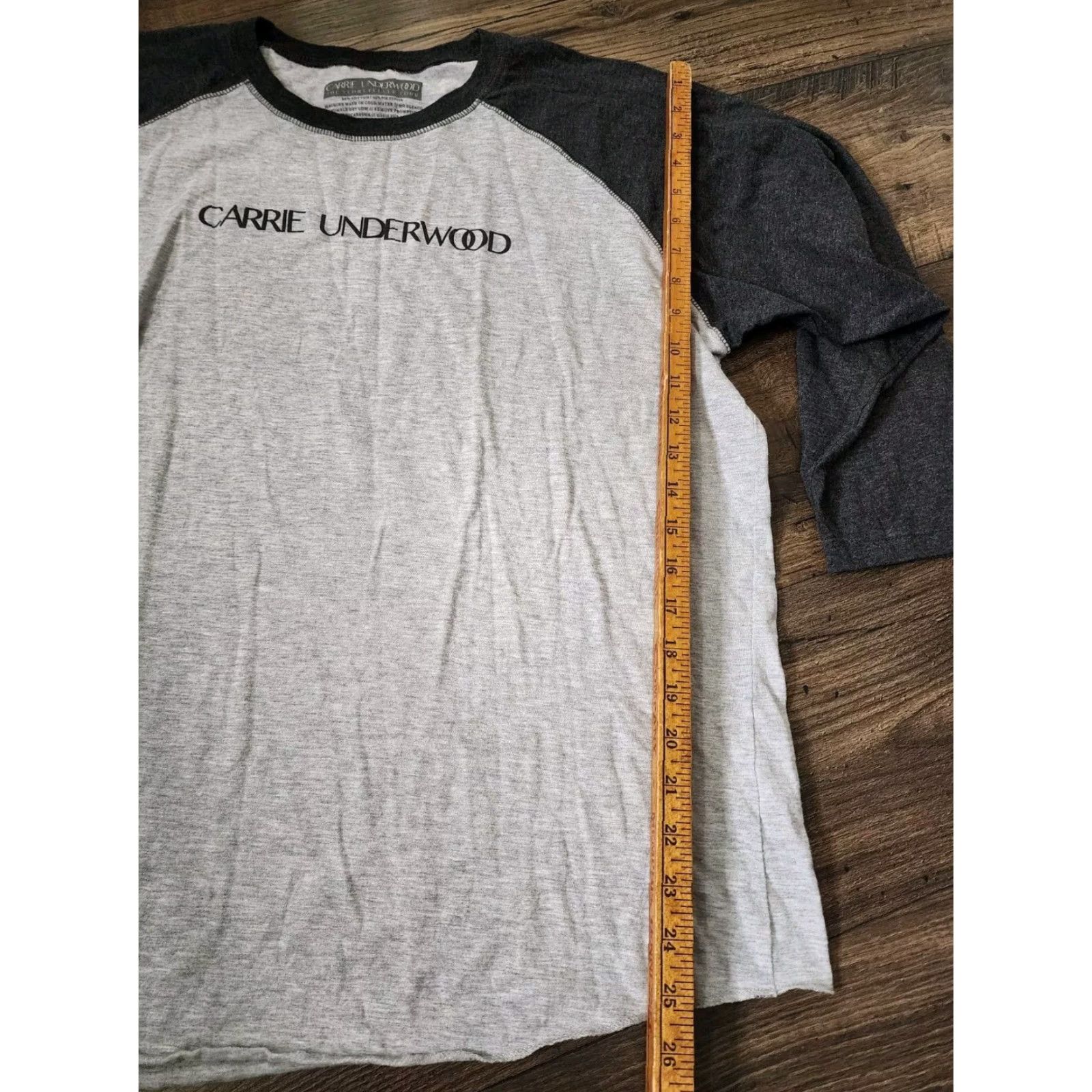 Vintage Carrie Underwood Shirt Mens XL Raglan 2016 Storyteller Tour Baseball Gray Size US XL / EU 56 / 4 - 3 Thumbnail