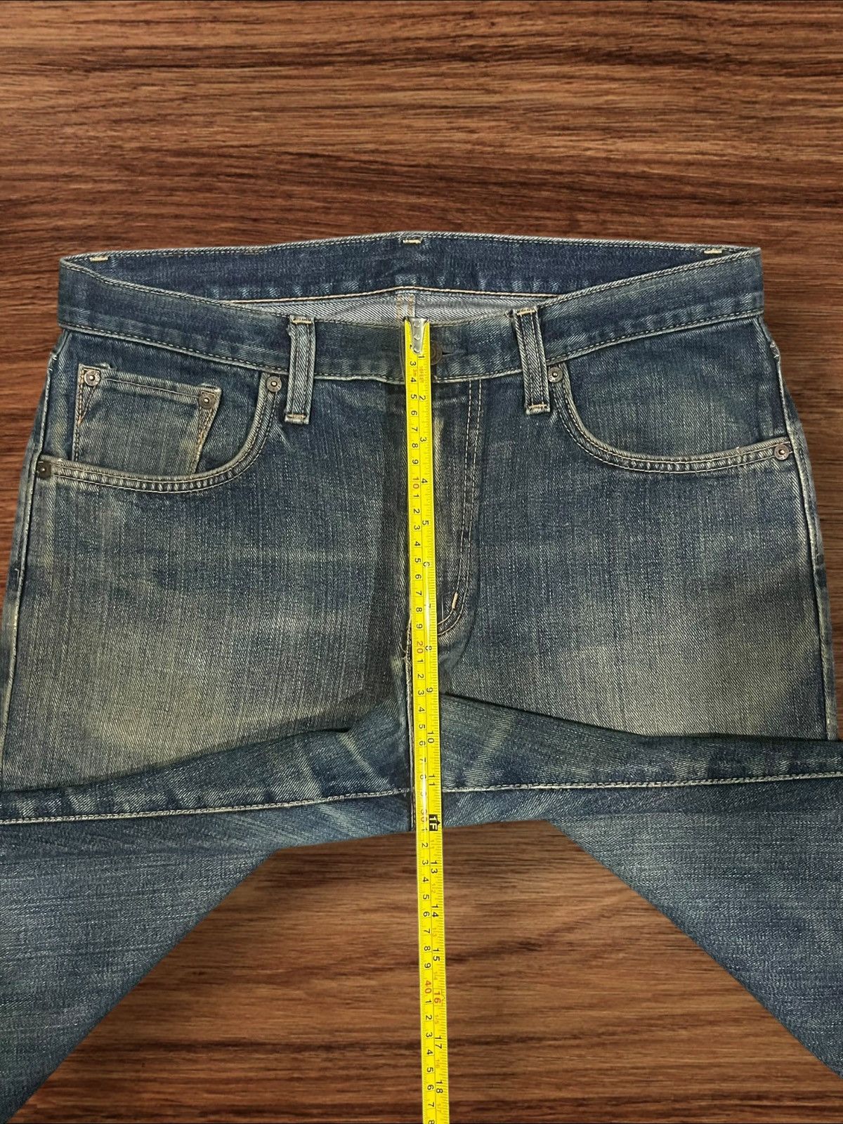 Edwin × Japanese Brand Vintage Japanese Brand Edwin Blue Mud Washed Distressed Jean Size US 32 / EU 48 - 15 Thumbnail