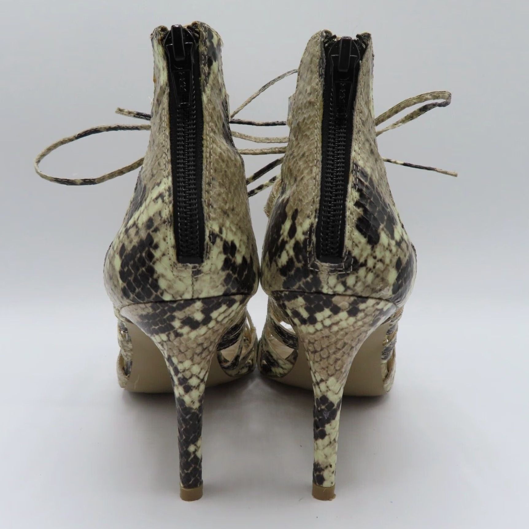 Nine West Nine West Women Heels Cage Cut Out Lace Up Ambroseo Snakeskin Print Stiletto Multicolor 8.5 M Party/Cocktail Size US 9 / IT 39 - 6 Thumbnail