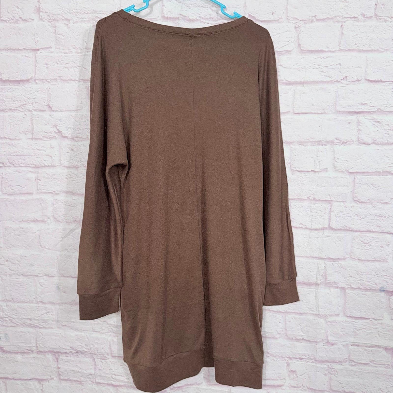 Other PrinStory Medium Brown Long Sleeve Dress NWT Size M / US 6-8 / IT 42-44 - 5 Thumbnail