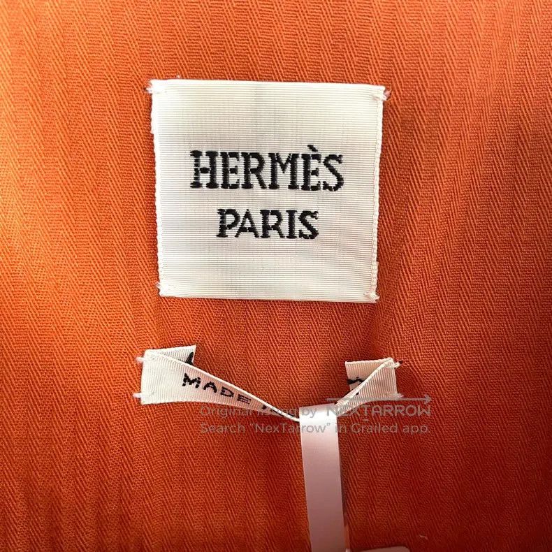 Hermes Hermes Spring/Summer Women's Wear, Orange Denim Jacket Size XS / US 0-2 / IT 36-38 - 6 Thumbnail
