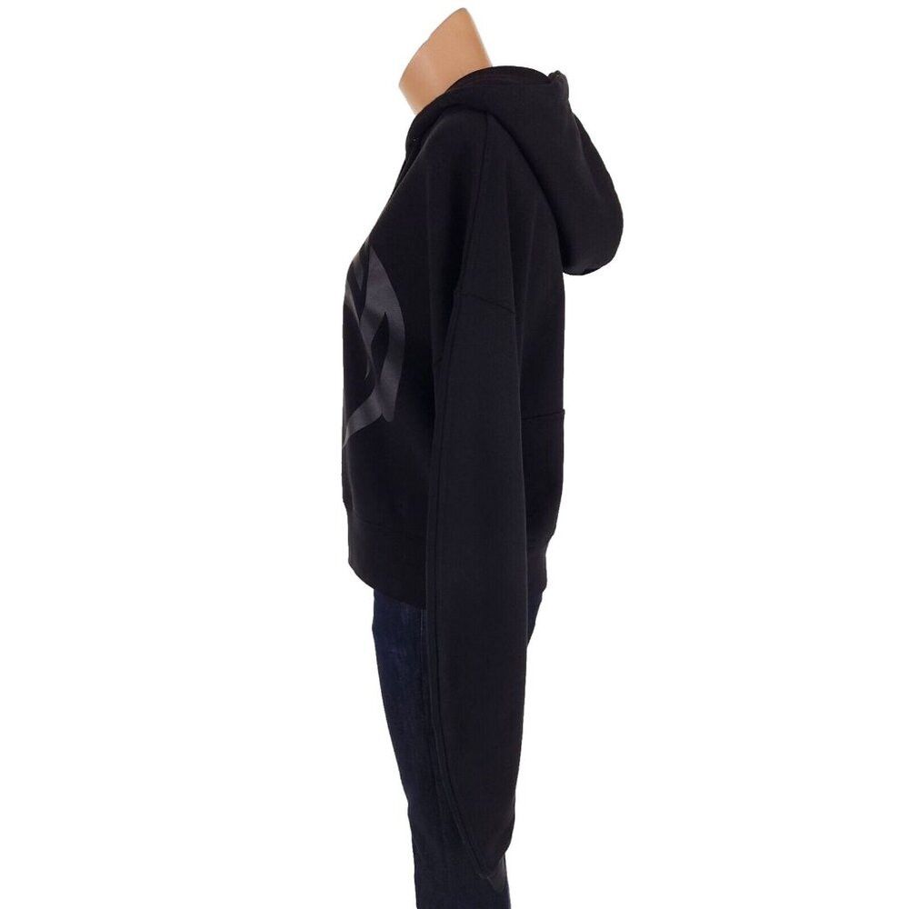 Mugler Mugler Logo Print Cropped Hoodie Size L Unisex Black Size L / US 10 / IT 46 - 5 Thumbnail