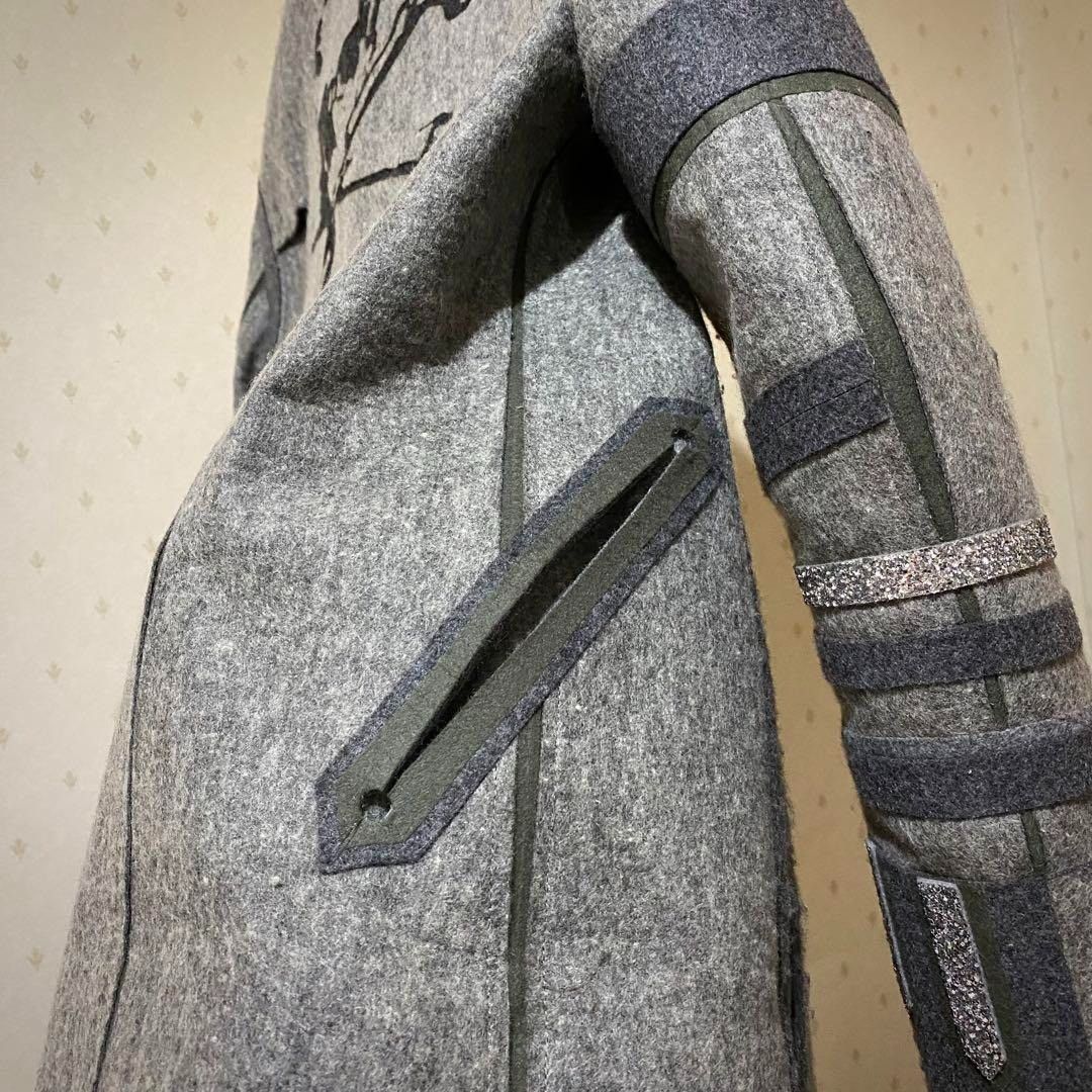 Undercover UNDERCOVER Napoleon Jacket Back Skull Print Gray Size M Size US M / EU 48-50 / 2 - 5 Thumbnail