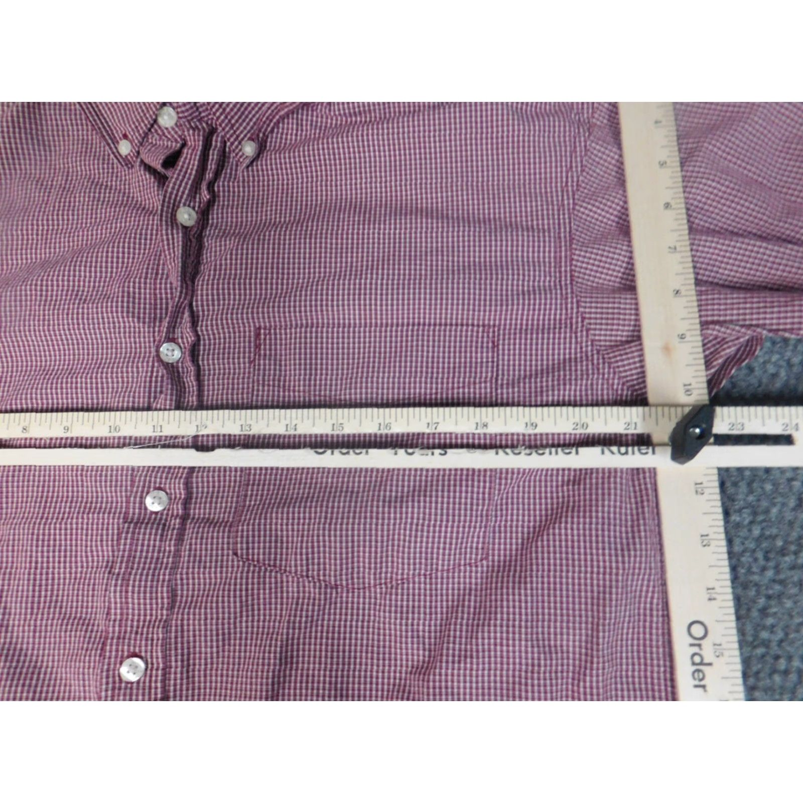Old Navy Old Navy Womens Button-Up Shirt 16 Red Plaid Long Sleeve Crew Neck Cotton Down Button Front Casual Womens Regular Fit Size XXL / US 16-18 / IT 52-54 - 7 Thumbnail