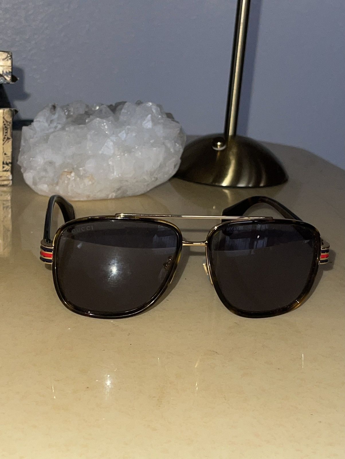 Gucci Men’s Aviator Gucci Sunglasses Size ONE SIZE - 3 Thumbnail
