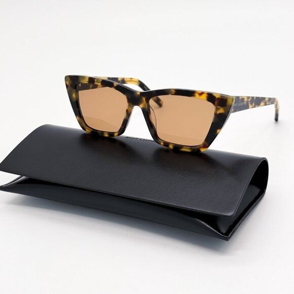 Saint Laurent Paris NEW SAINT LAURENT SL276 MICA 037 WOMEN HAVANA SUNGLASSES SAI Size ONE SIZE - 1 Thumbnail