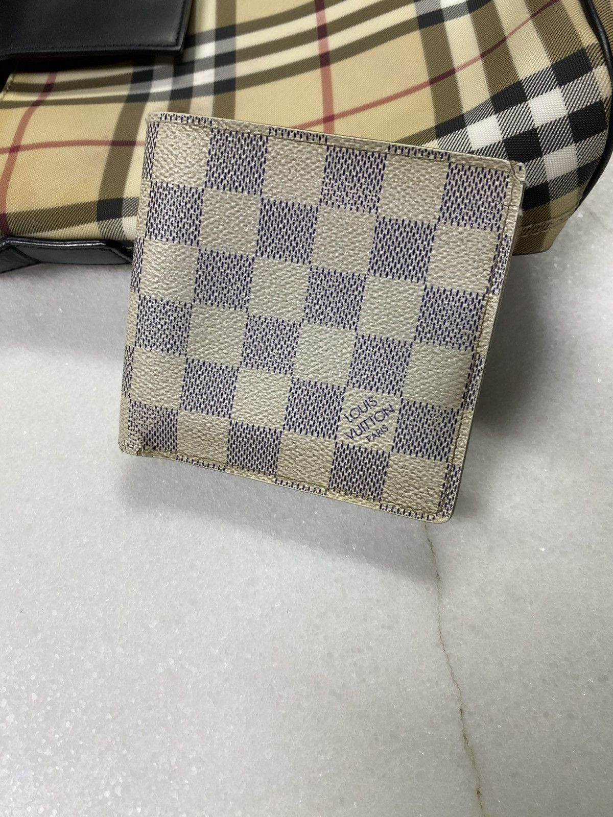 Louis Vuitton Louis Vuitton White Damier Bifold Leather Wallet Preowned Size ONE SIZE - 8 Thumbnail