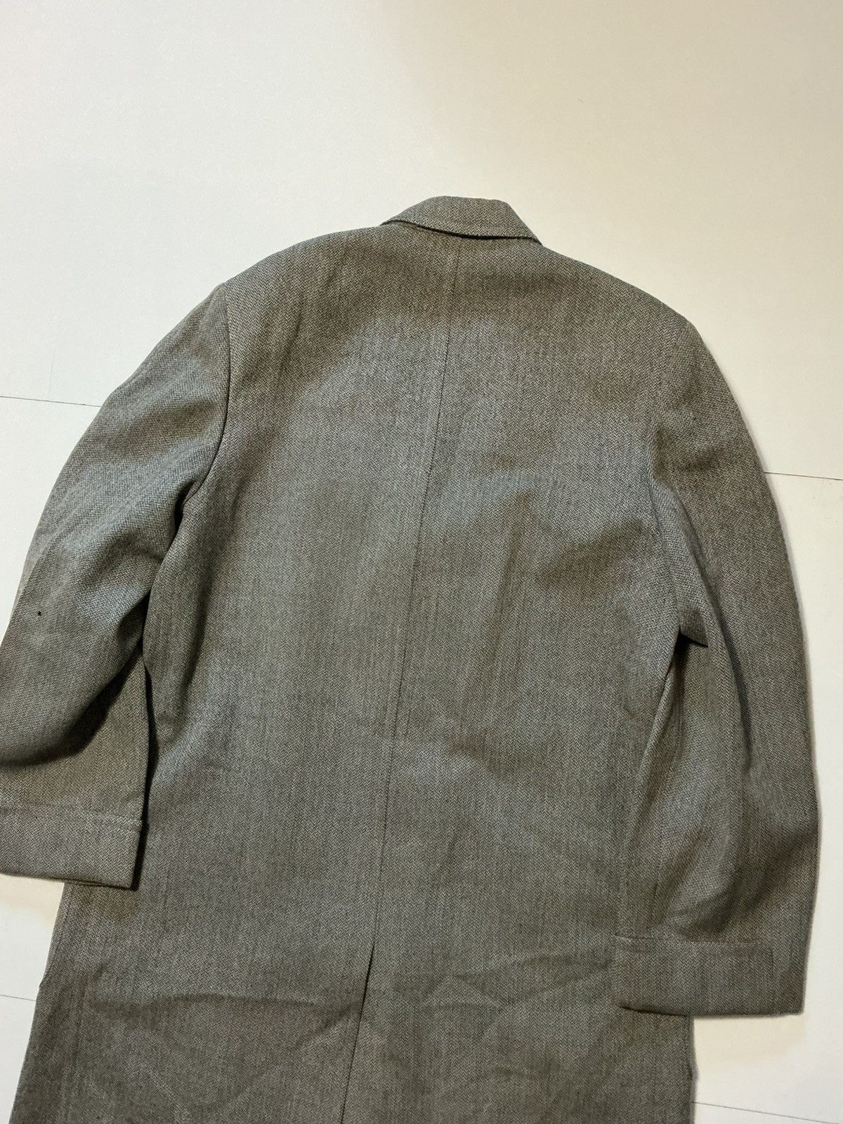Vintage Vintage 50s 60s Hutzler Brothers Herringbone Wool Overcoat Size US S / EU 44-46 / 1 - 15 Thumbnail