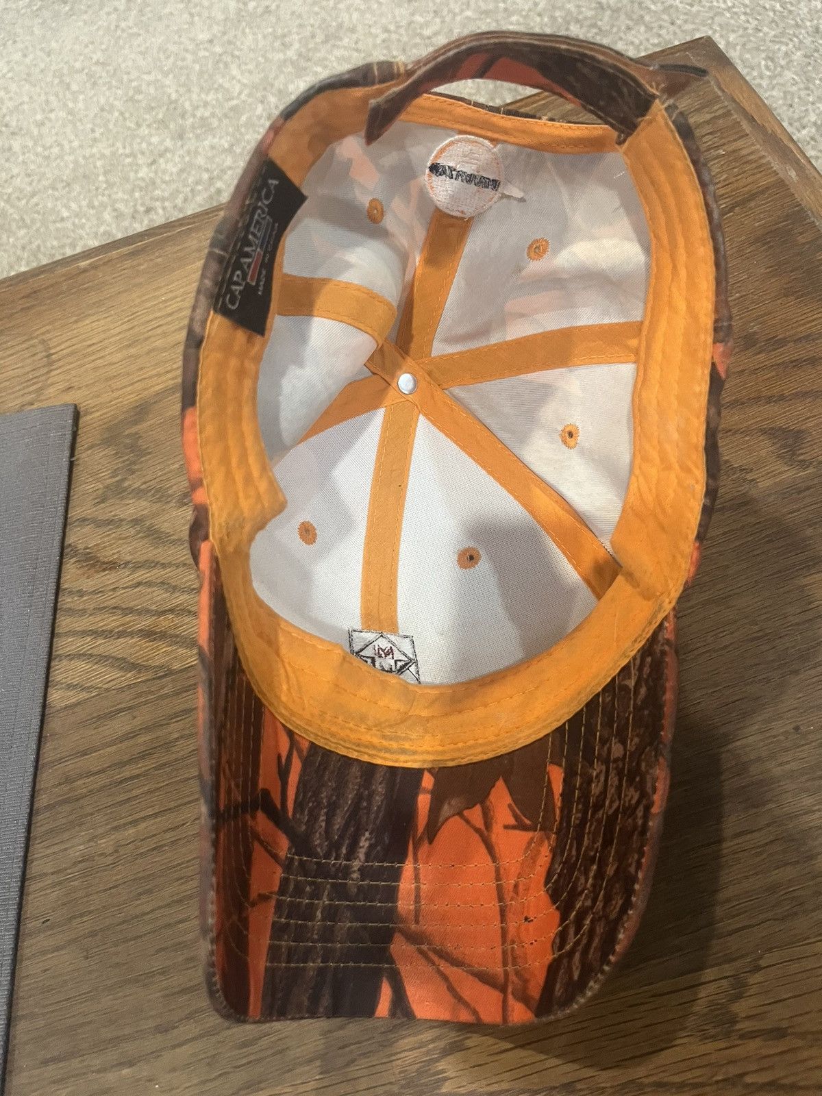 Vintage Orange Camo y2k Hat Size ONE SIZE - 4 Thumbnail