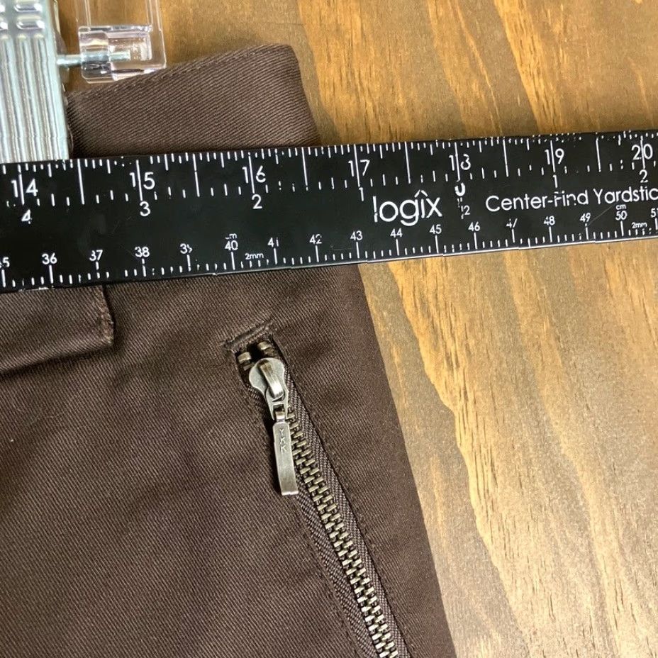 Ann Taylor Ann Taylor LOFT Womens Pants Brown Mid Rise Wide Straight Stretch 10 Size 24" / US 00 / IT 34 - 6 Thumbnail