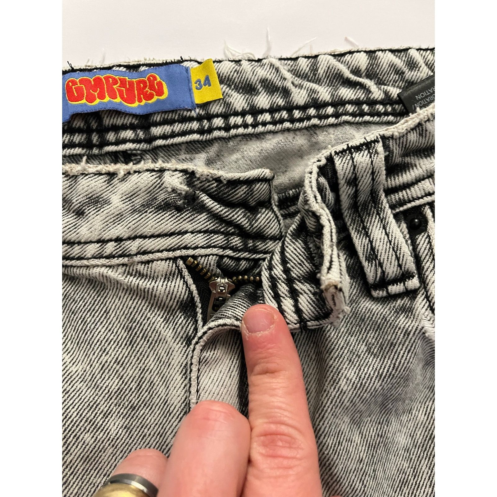 Empyre Empyre Mens Convertible Cargo Jeans Acid Wash Gray Size 34 Size US 34 / EU 50 - 9 Thumbnail