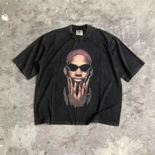 Japanese Brand Vintage Rodman Graphic Printed Vintage T Shirt Size US L / EU 52-54 / 3 - 1 Thumbnail