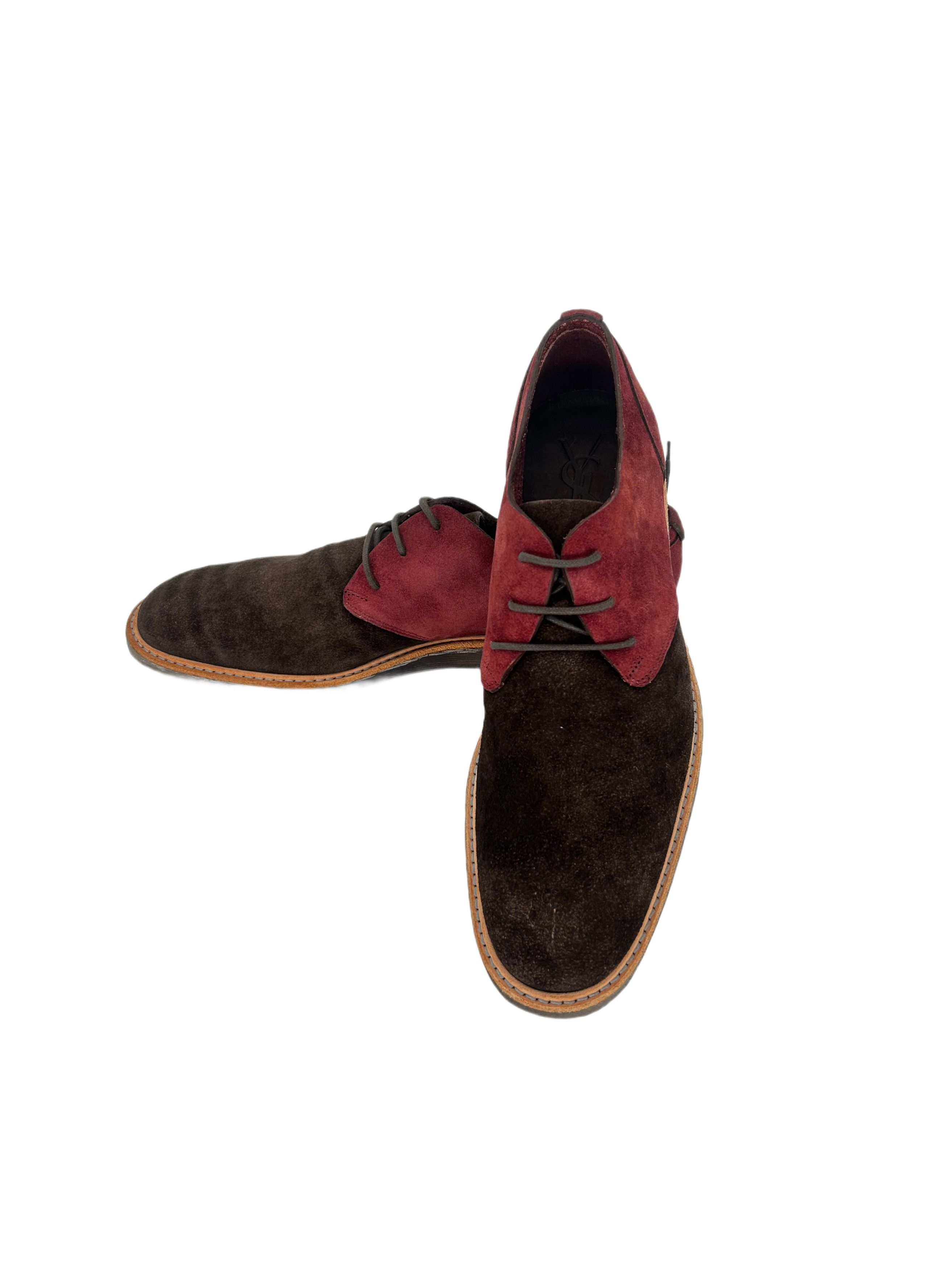 Yves Saint Laurent Yves Saint Laurent Bi-Colour Suede Desert ShoesWithCrepeSole Size US 9 / EU 42 - 4 Thumbnail