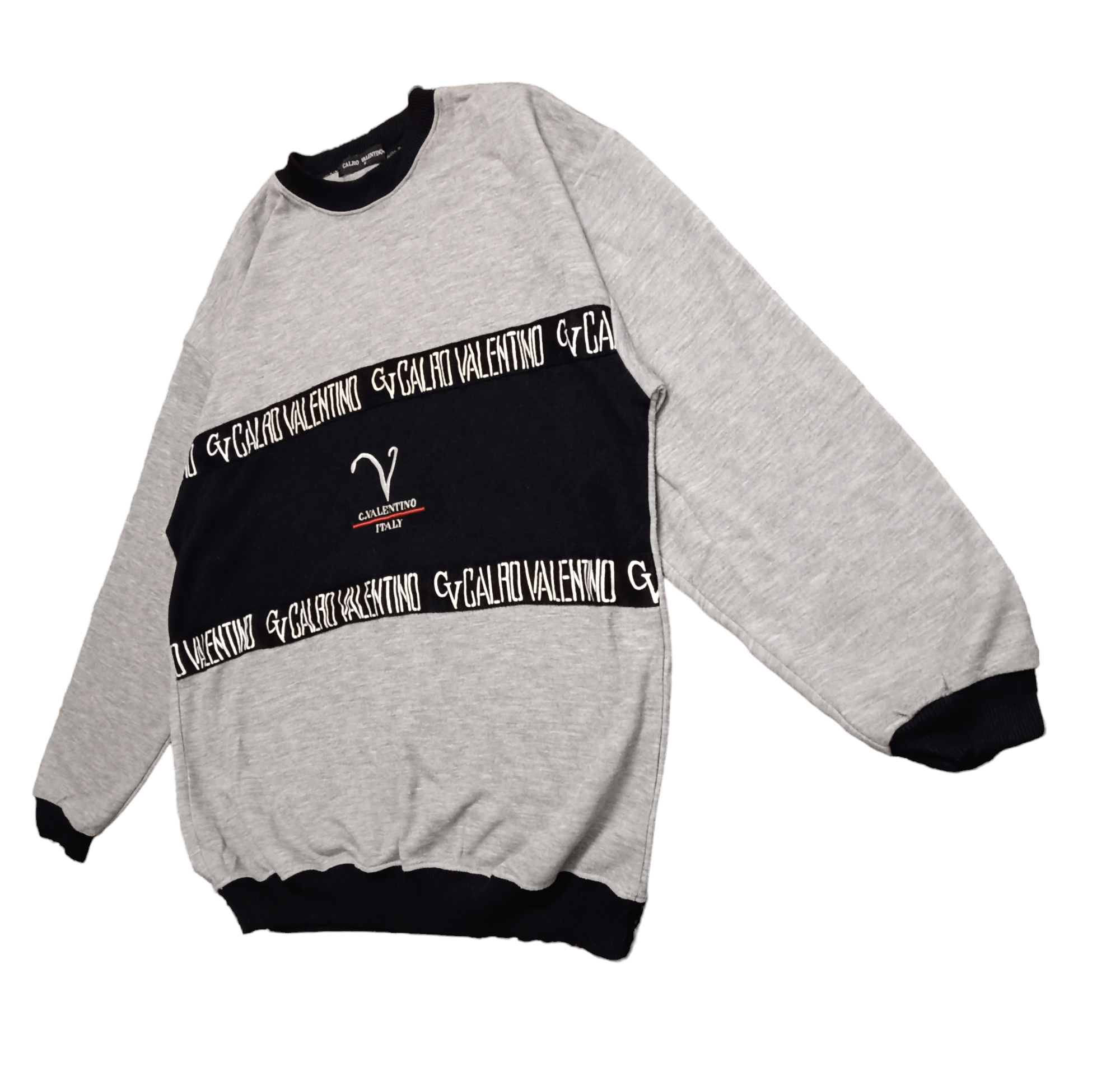 Valentino × Vintage Vintage Carlo Valentino Big Logo Sweatshirt Size US M / EU 48-50 / 2 - 4 Thumbnail