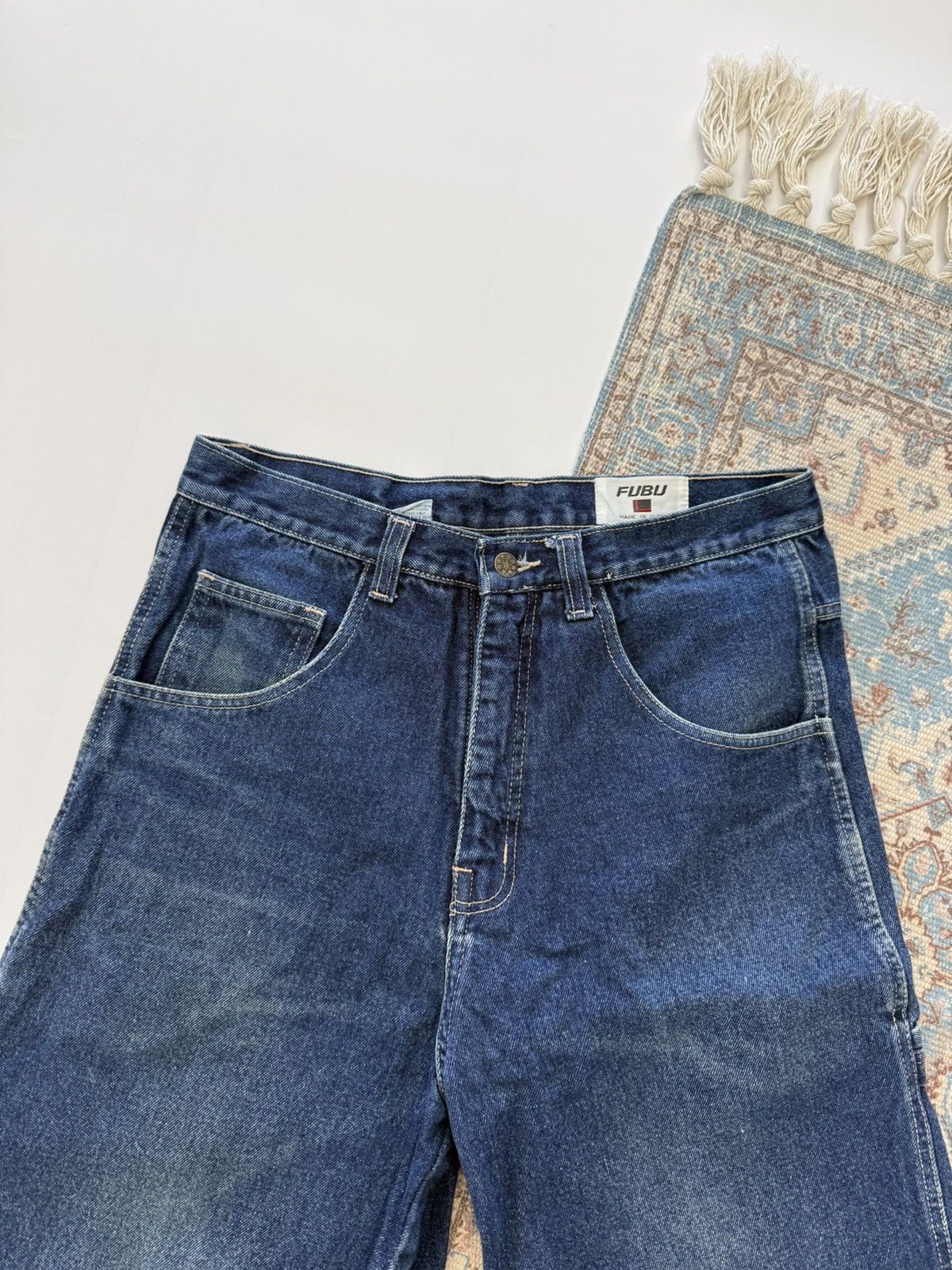 Fubu Vintage FUBU Rap Baggy Made in USA Denim Shorts Size US 32 / EU 48 - 4 Thumbnail