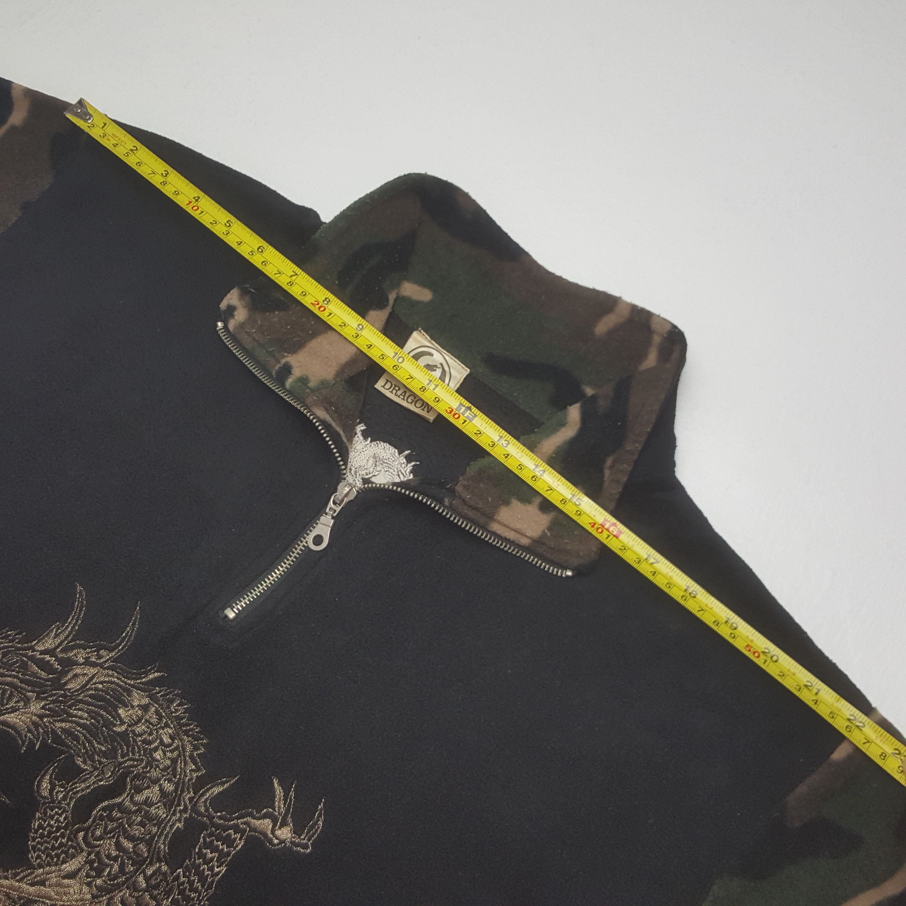 Vintage Vintage Dragon Camo Fleece Half Zipper Sweatshirt C313N9 Size US L / EU 52-54 / 3 - 6 Thumbnail