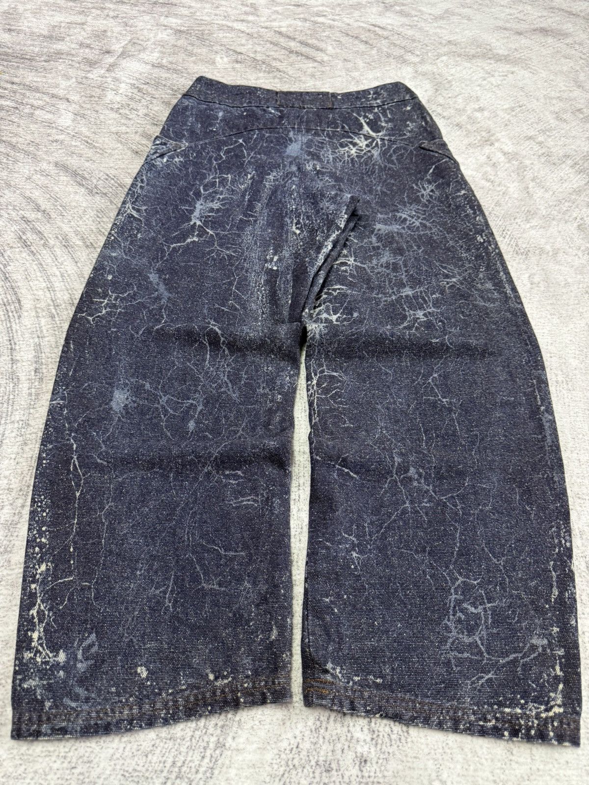 20471120 × Japanese Brand × Mizra Jeans Kyoto Alfons. Japan Crackle Lighting Wash Baggy Wide Jeans Size US 30 / EU 46 - 2 Thumbnail