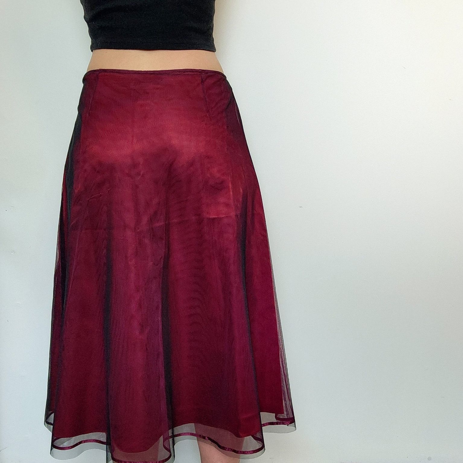 Express Express World Brand Mesh Overlay Beaded Maxi Skirt Y2K 11/12 Size 34" / US 12 / IT 48 - 4 Thumbnail