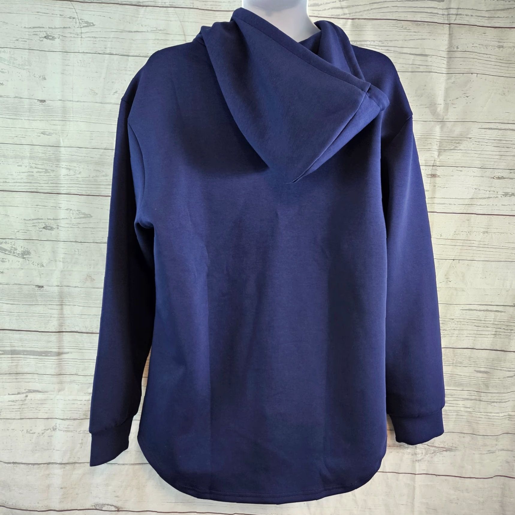 Vintage Zyia Mens Hoodie XL Solid Blue Cotton Blend Pullover Hooded Long Sleeve Size US XL / EU 56 / 4 - 3 Thumbnail