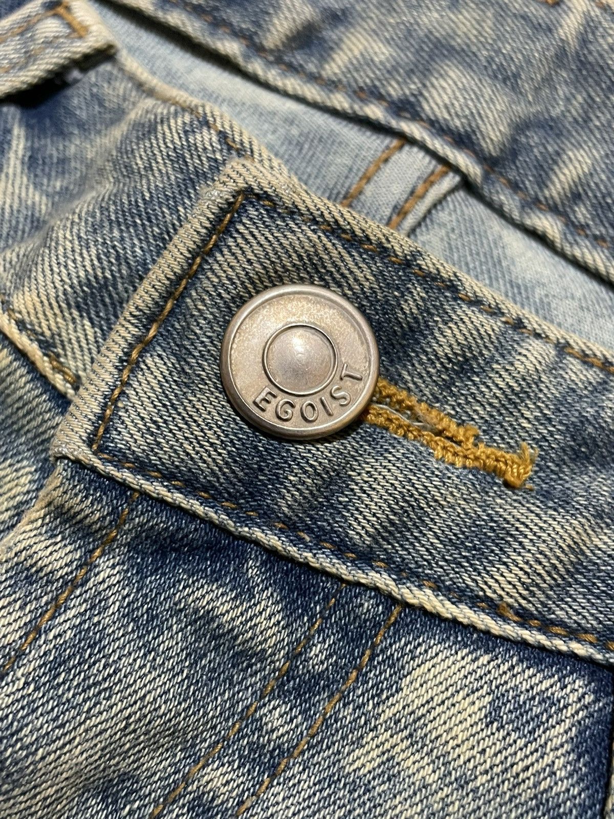 EGOIST Vintage EGOIST Y2K Sand Wash Flare Denim Pants LGB Style Size 27" / US 4 / IT 40 - 8 Thumbnail